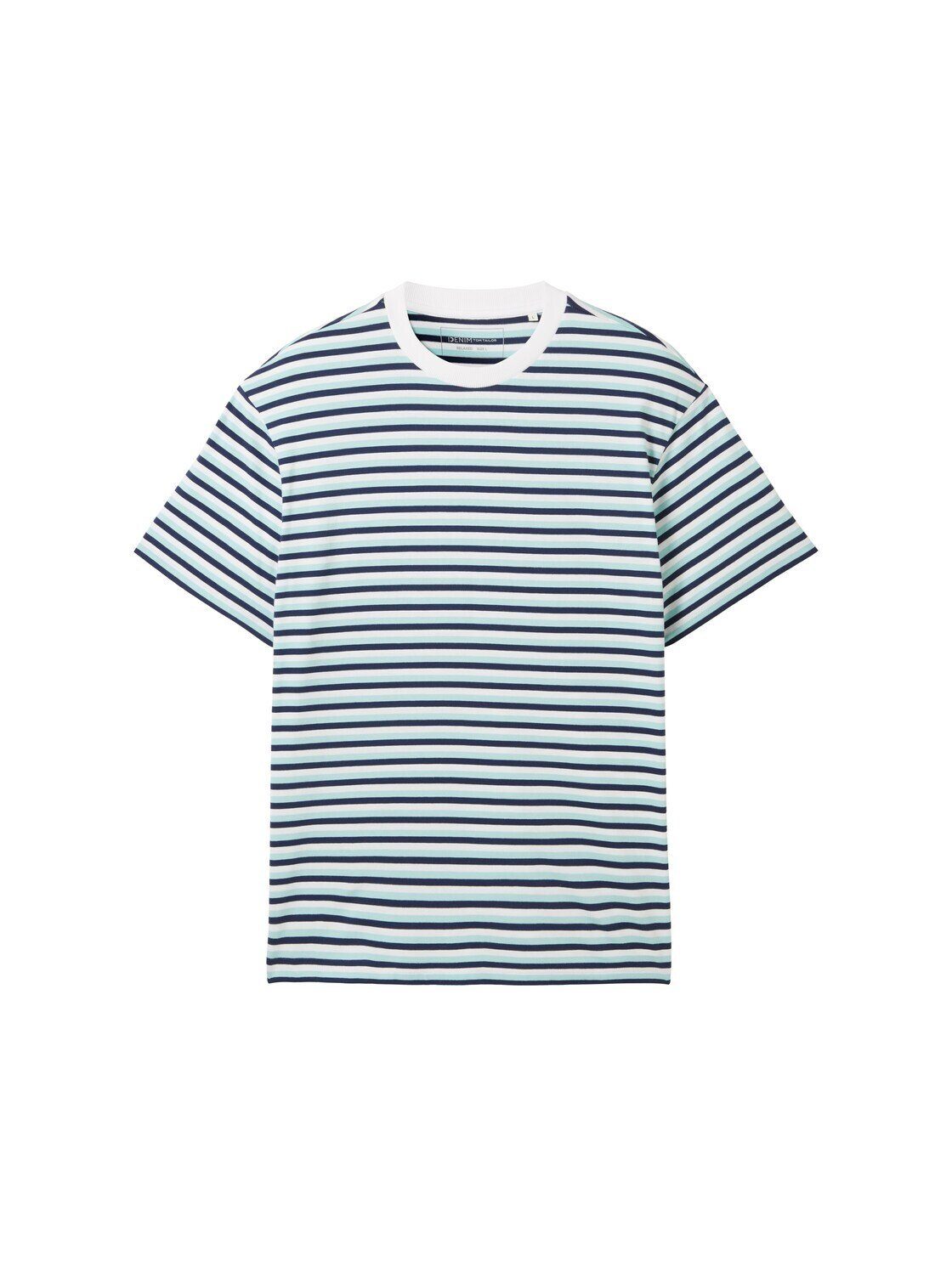 TOM T-Shirt TAILOR T-Shirt Denim Gestreiftes