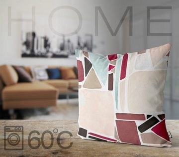 Kissenbezug, VOID (1 Stück), Sofa-Kissen Fliesen Steine Farben Kunst Abstrakt Küche Kochen Balkon Design Formen mediterran