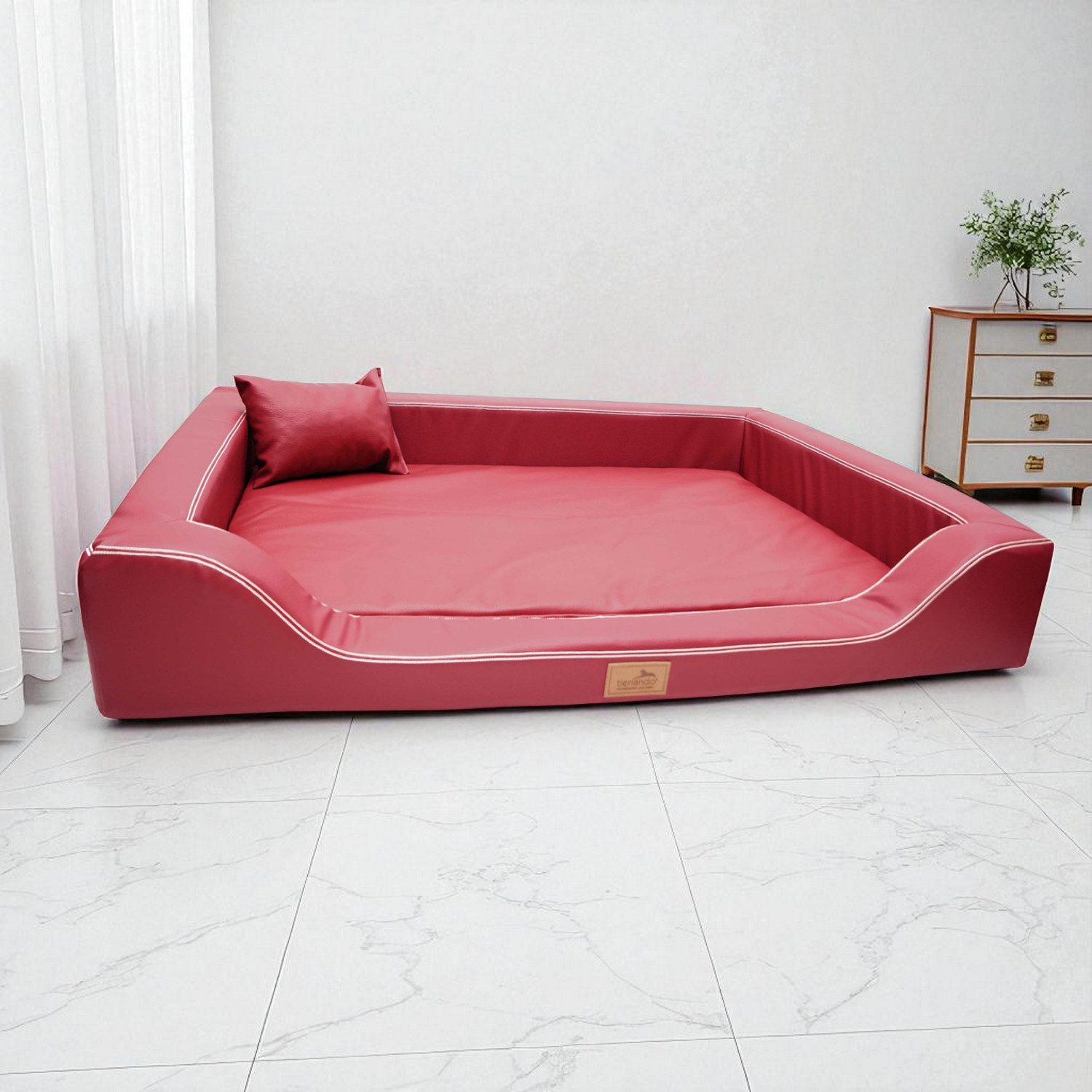 Thumbnail - tierlando® Tierbett tierlando® Orthopädisches LUXUS-Hundebett MELODY LATEX Anti-Haar Kunst