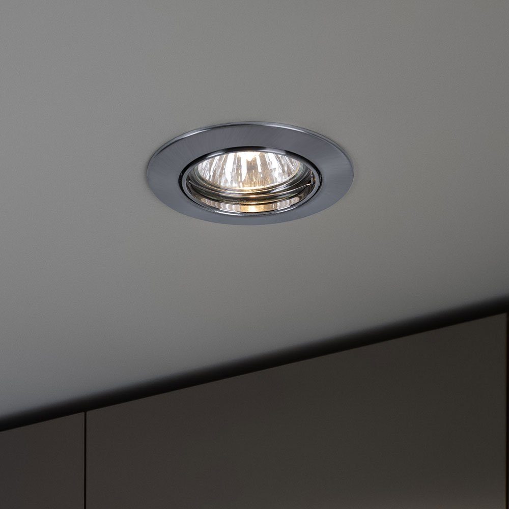 Paulmann LED Einbaustrahler, Leuchtmittel inklusive, 4er Set Einbau  Leuchten Strahler Spots Eisen Alu Beleuchtung drehbar