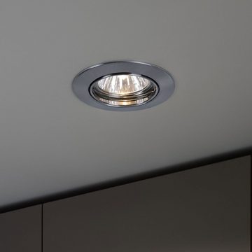 Paulmann LED Einbaustrahler, Leuchtmittel inklusive, 4er Set Einbau Leuchten Strahler Spots Eisen Alu Beleuchtung drehbar