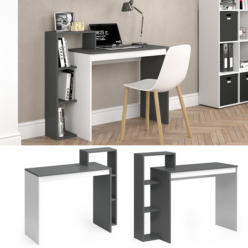 Vicco Schreibtisch Leo, Weiß/Anthrazit, 100 x 40 cm, verstellbar günstig online kaufen