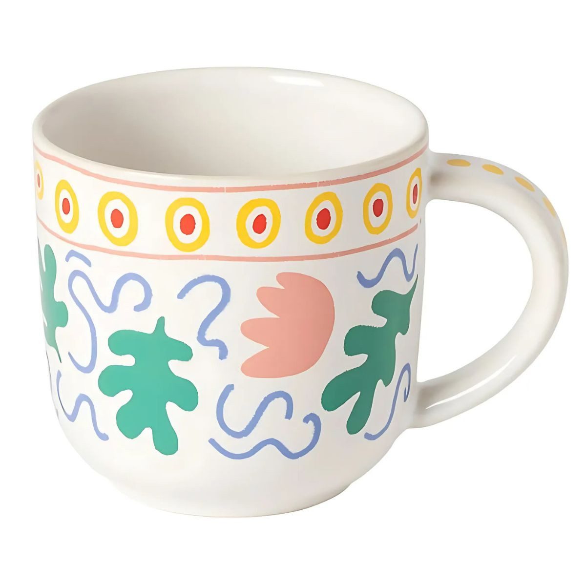 Costa Nova Tasse Summer Bliss Becher, Tulip Weiß, Tasse mit Henkel, 49cl, 13,9 x 9,7 cm, 1-tlg., Keramik