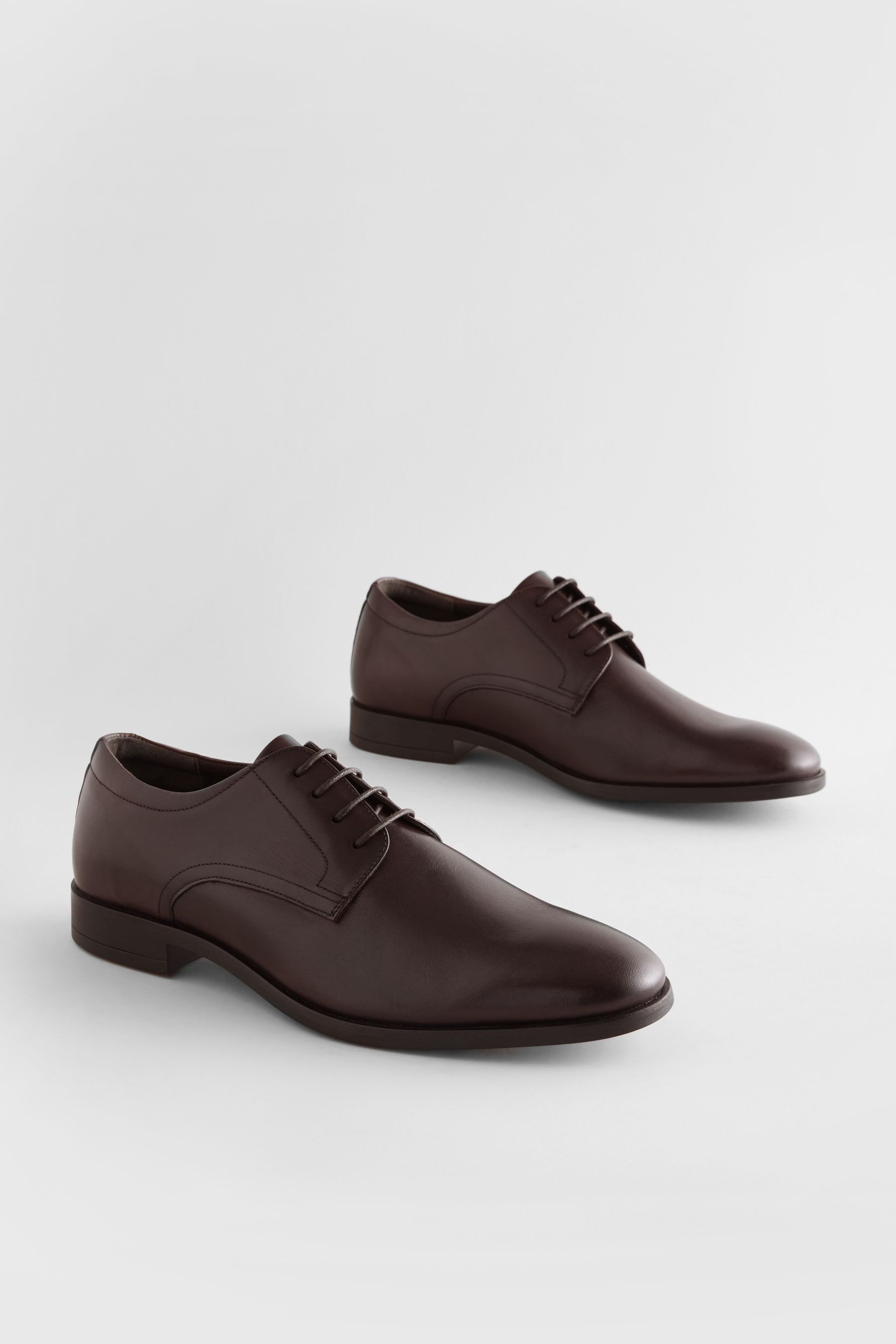 Next Unifarbene Derby-Schuhe aus Leder Schnürschuh (1-tlg) günstig online kaufen