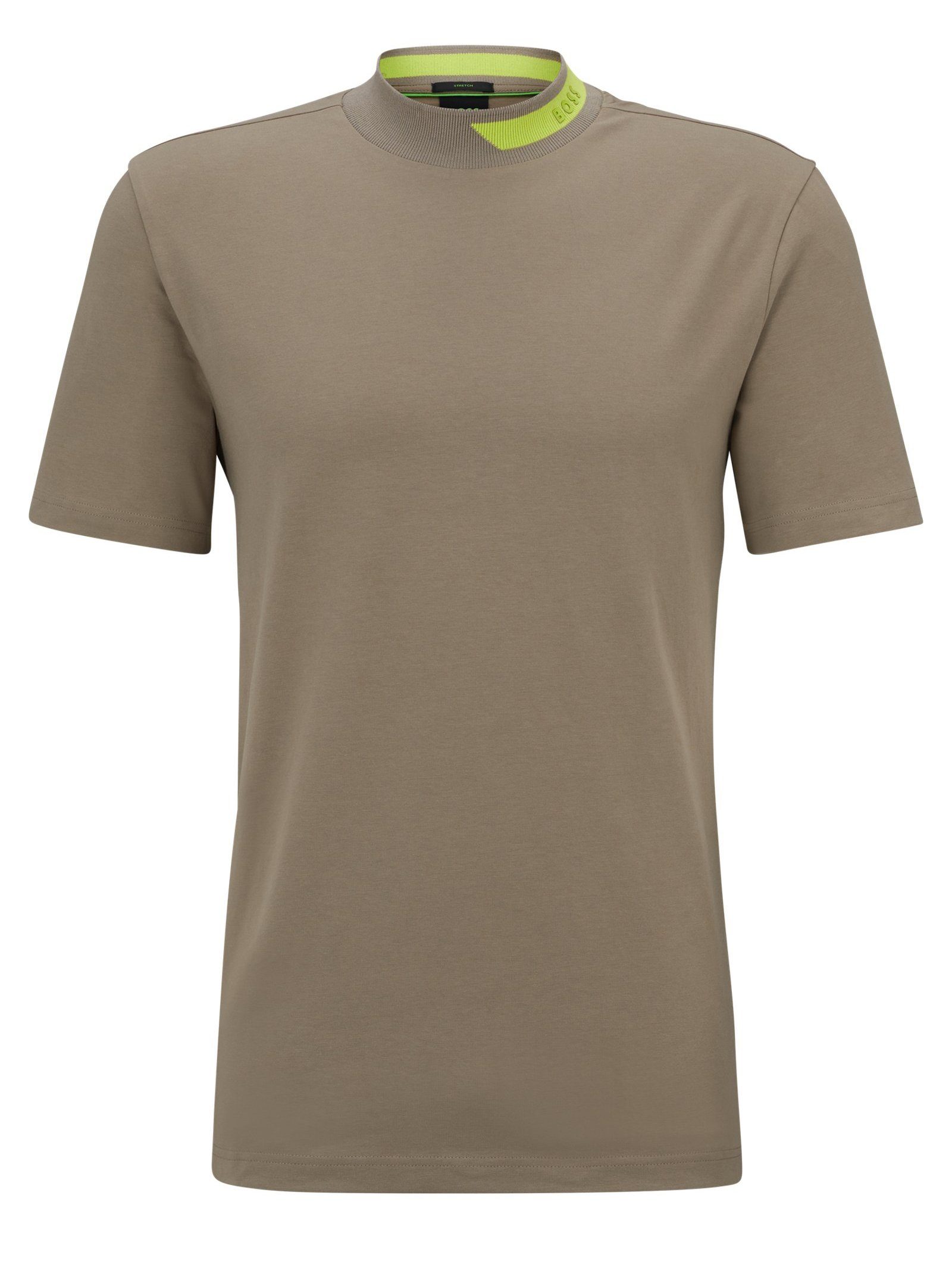 BOSS GREEN T-Shirt Tock (1-tlg) Braun (334)
