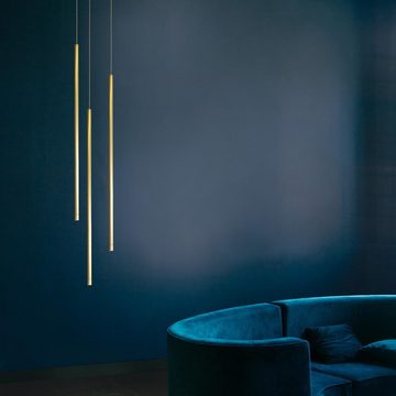 Nova Luce LED Pendelleuchte LED Pendelleuchte Elettra in Gold 5W 350lm, keine Angabe, Leuchtmittel enthalten: Ja, fest verbaut, LED, warmweiss, Hängeleuchte, Pendellampe, Pendelleuchte