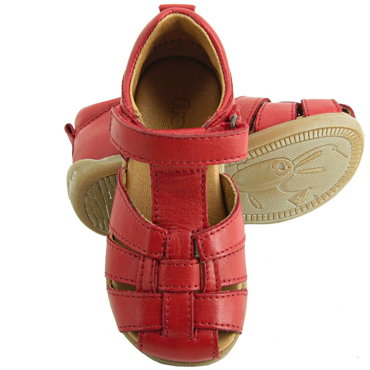 mit aus Rot Leder Sandale G2150168 Klettverschluss froddo®