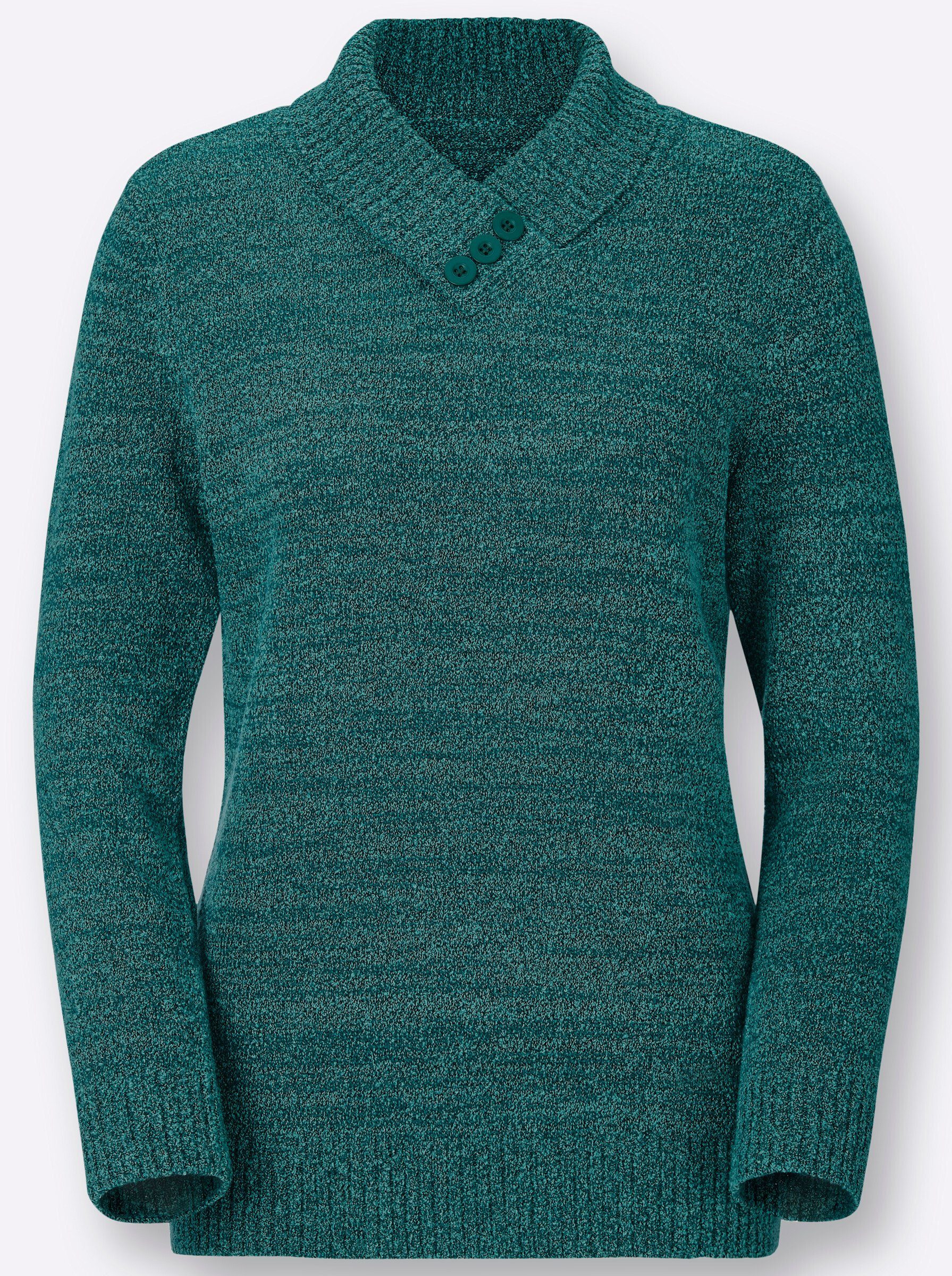 Strickpullover WITT WEIDEN petrol-meliert