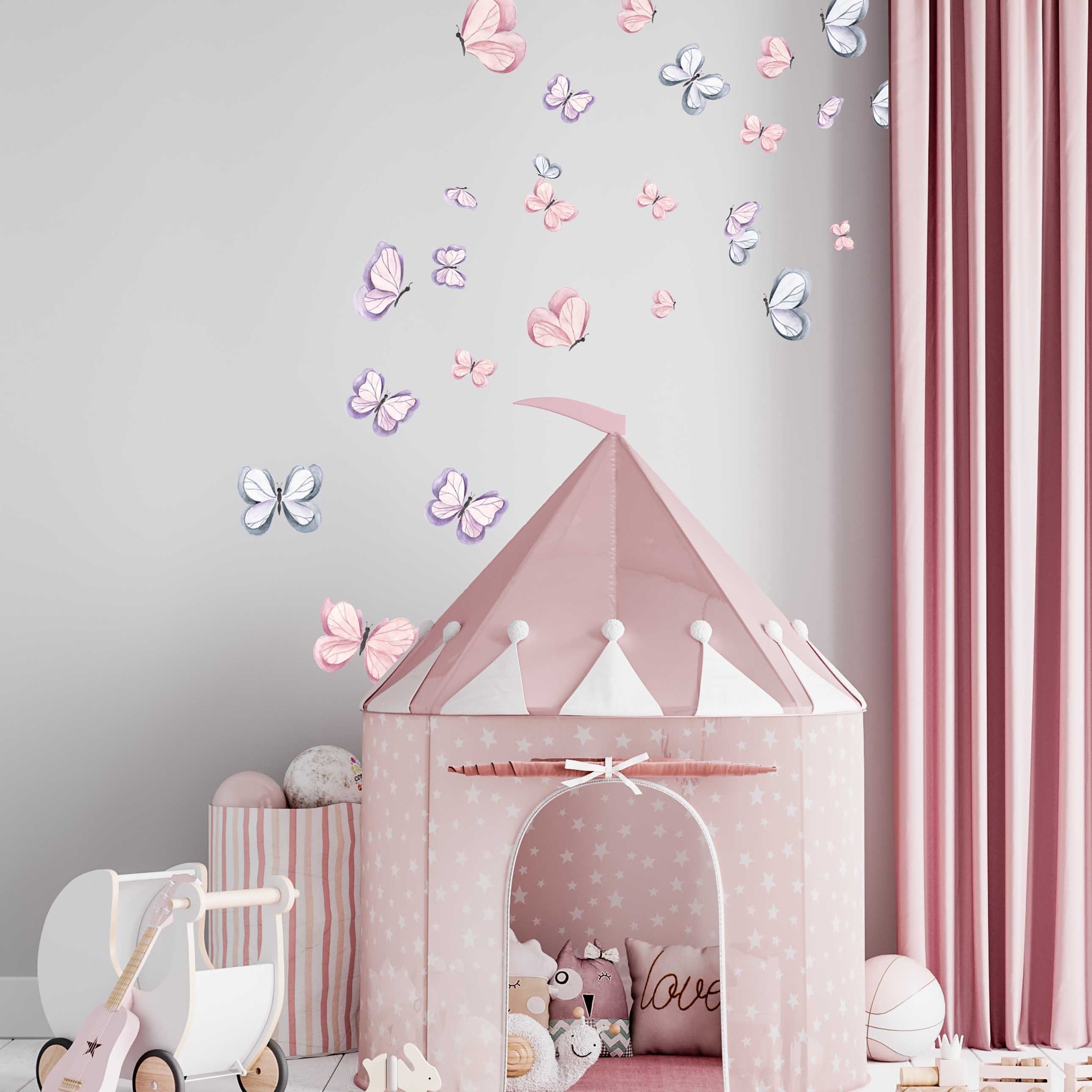 WANDKIND Wandtattoo Schmetterlinge V401, wieder ablösbar