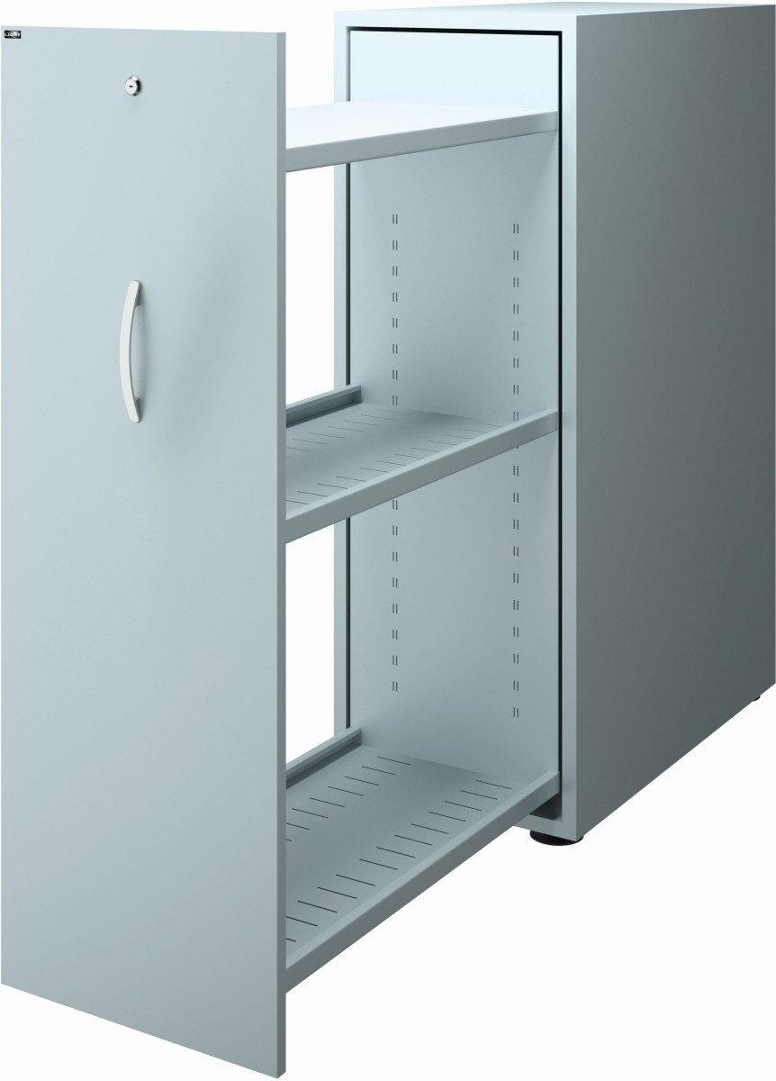 Bisley Light Container Tower Eco rechtsseitig öffnend 3 Böden HxBxT 121x42x80cm lichtgrau