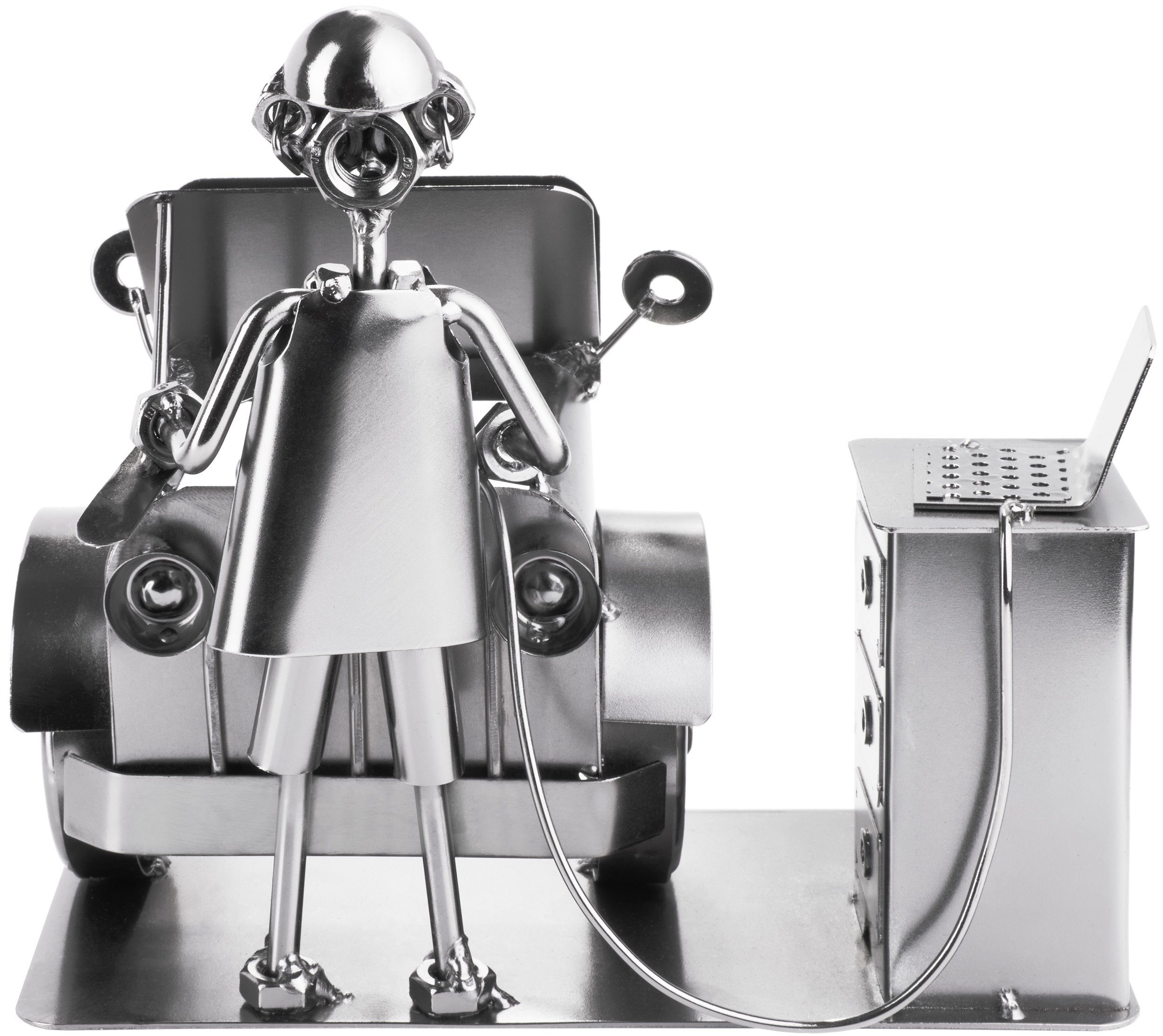 BRUBAKER Dekofigur Metallskulptur Schraubenmännchen Automechaniker (Metallf günstig online kaufen