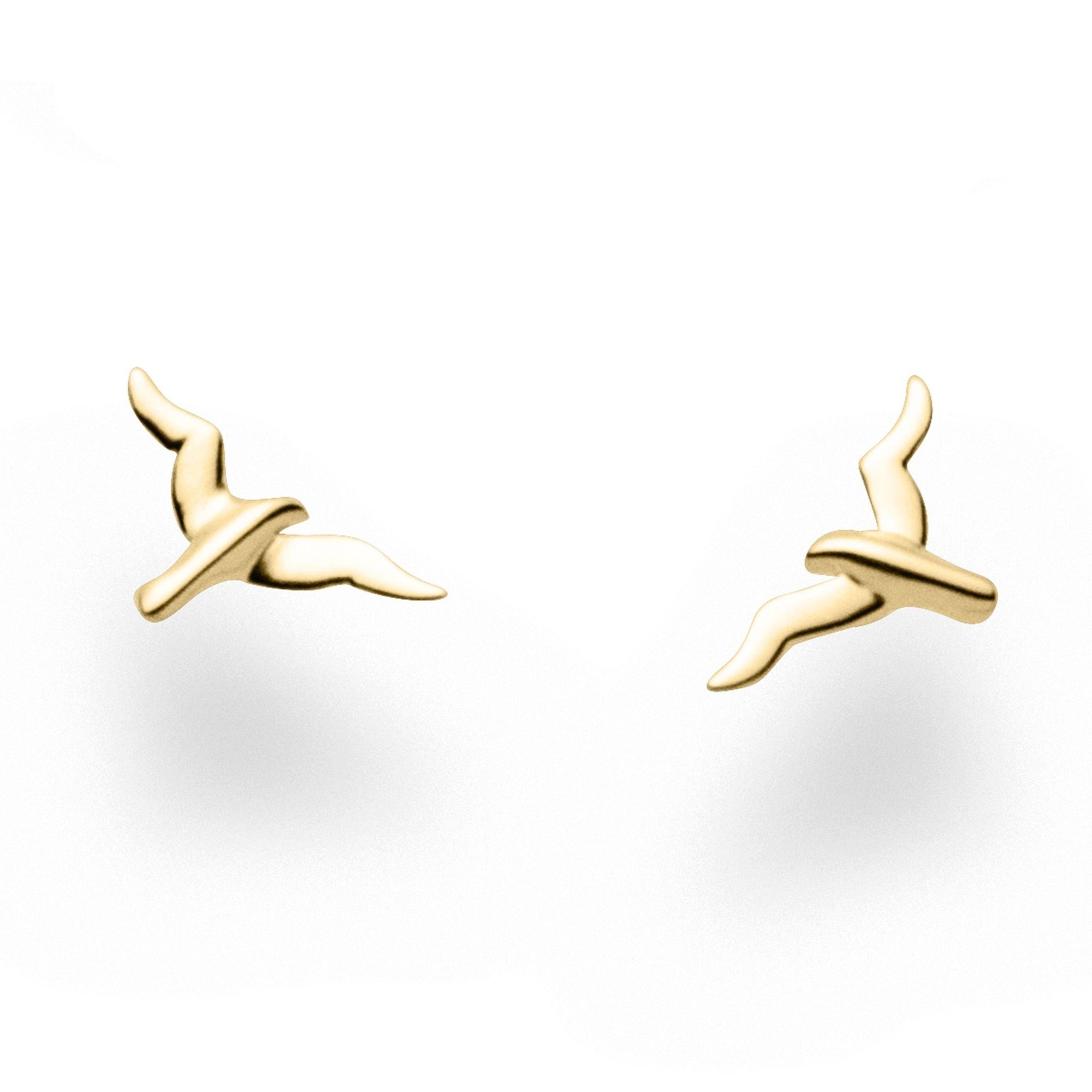 DUR Ohrring-Set DUR Schmuck: Ohrringe, Ohrstecker "Möwe" 925er Sterlingsilber, vergold