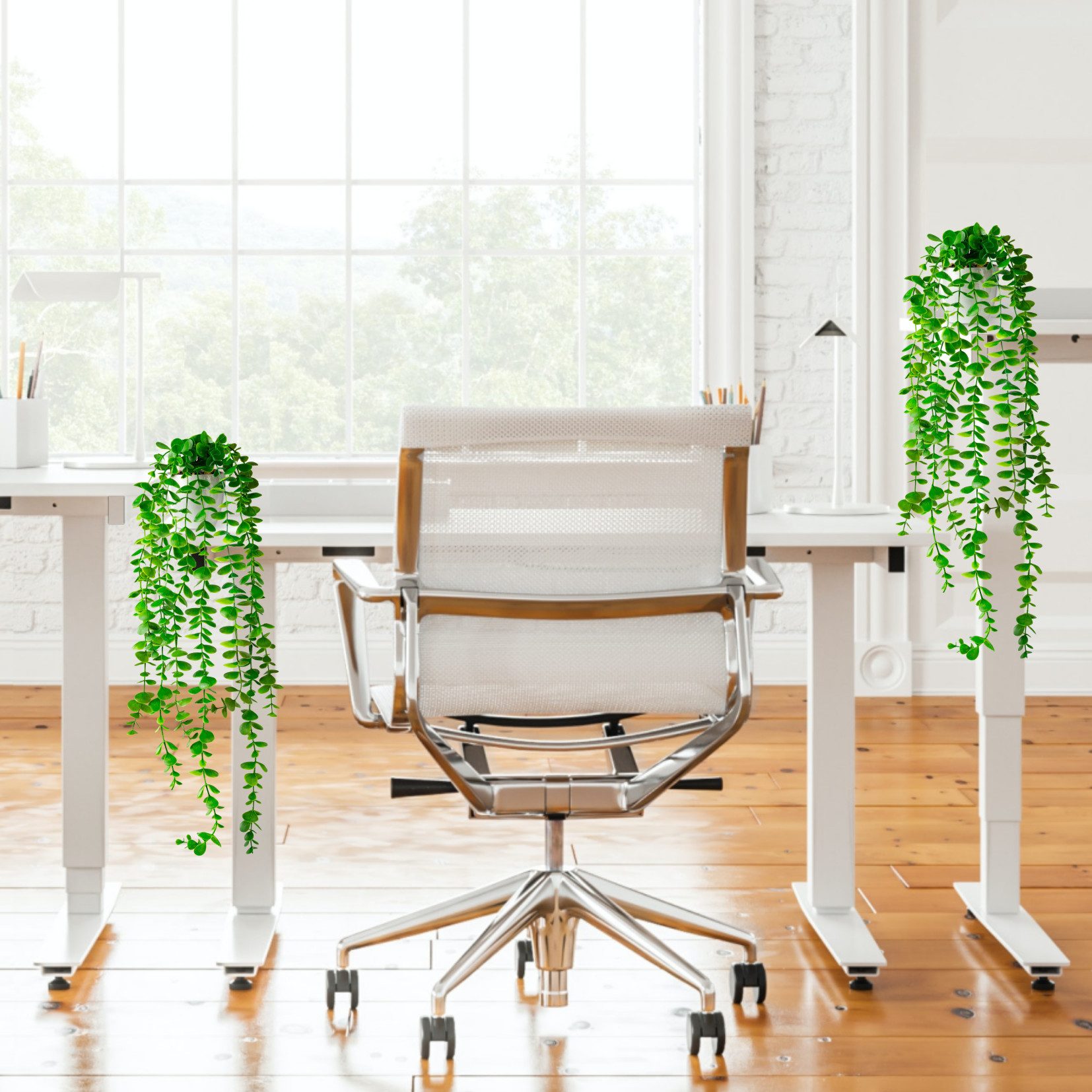 Kunstpflanze Künstliche hängepflanzen im Keramiktopf, Kunstpflanze hängend günstig online kaufen