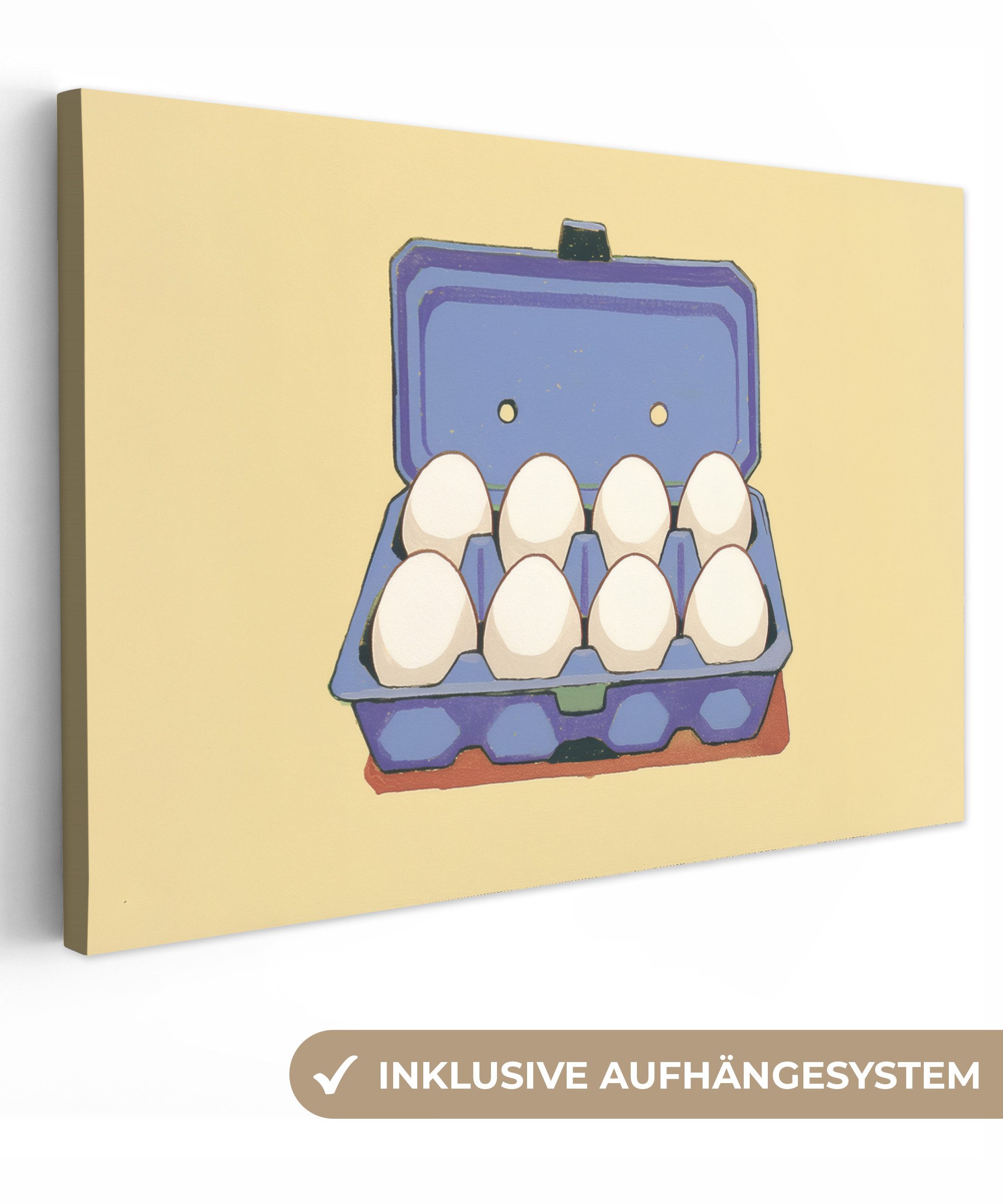 OneMillionCanvasses® Leinwandbild Eier - Box - günstig online kaufen