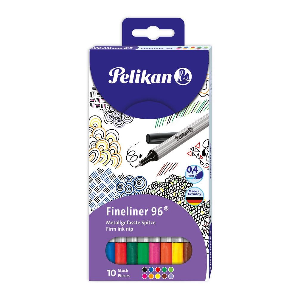 Pelikan Fineliner Pelikan Fineliner 96 sortiert im 10er Set mit Etui
