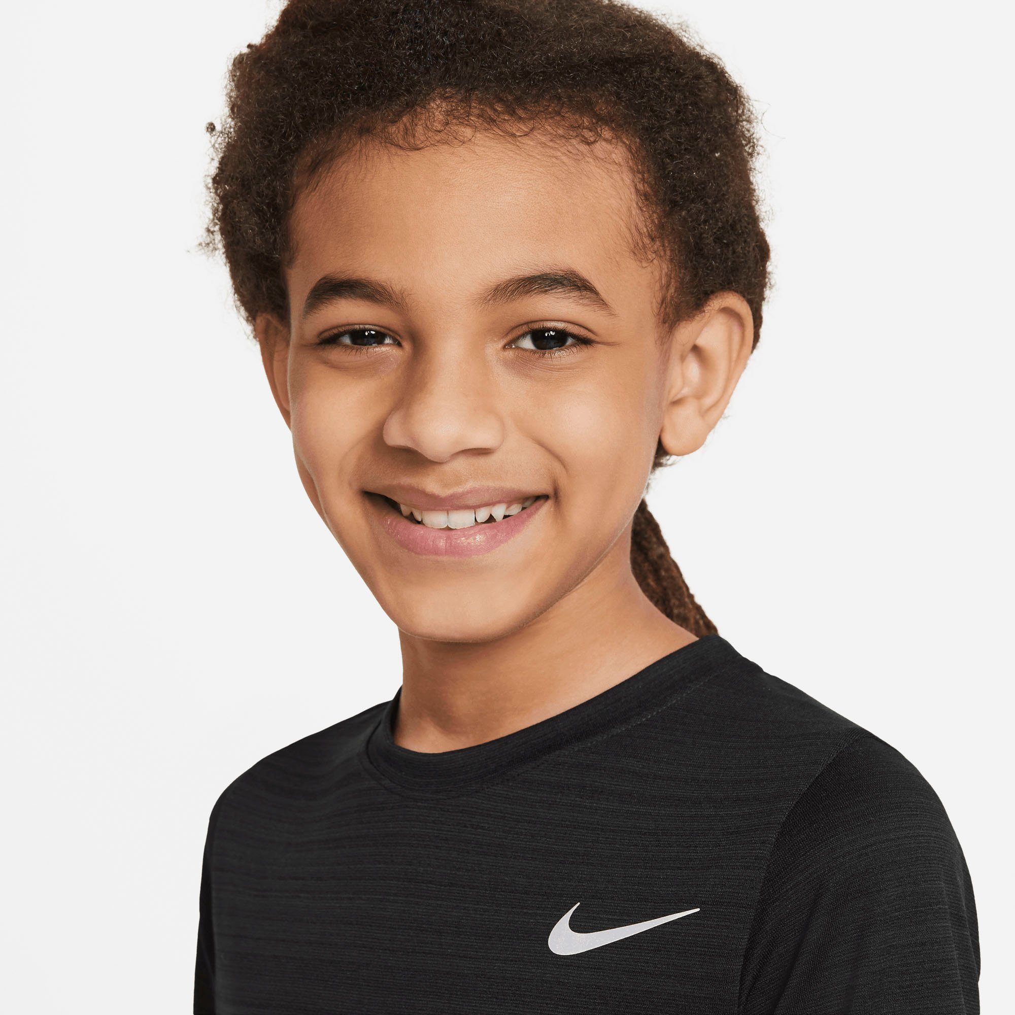 BLACK (Boys) Dri-FIT Top Training Miler Kids' Trainingsshirt Nike Big