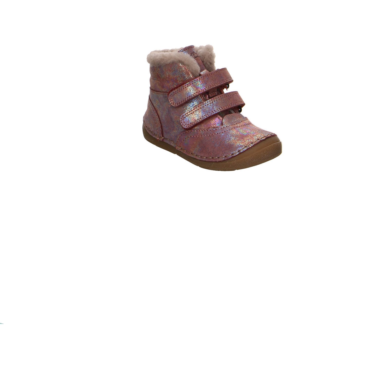 froddo® Froodo Metallic, Glanzleder Klettstiefel Winter Mädchen rot Winterstiefelette