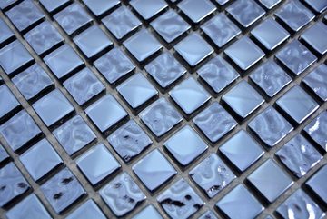 Mosani Mosaikfliesen Mosaikfliese platin Glasmosaik electroplated Platin Glas BAD