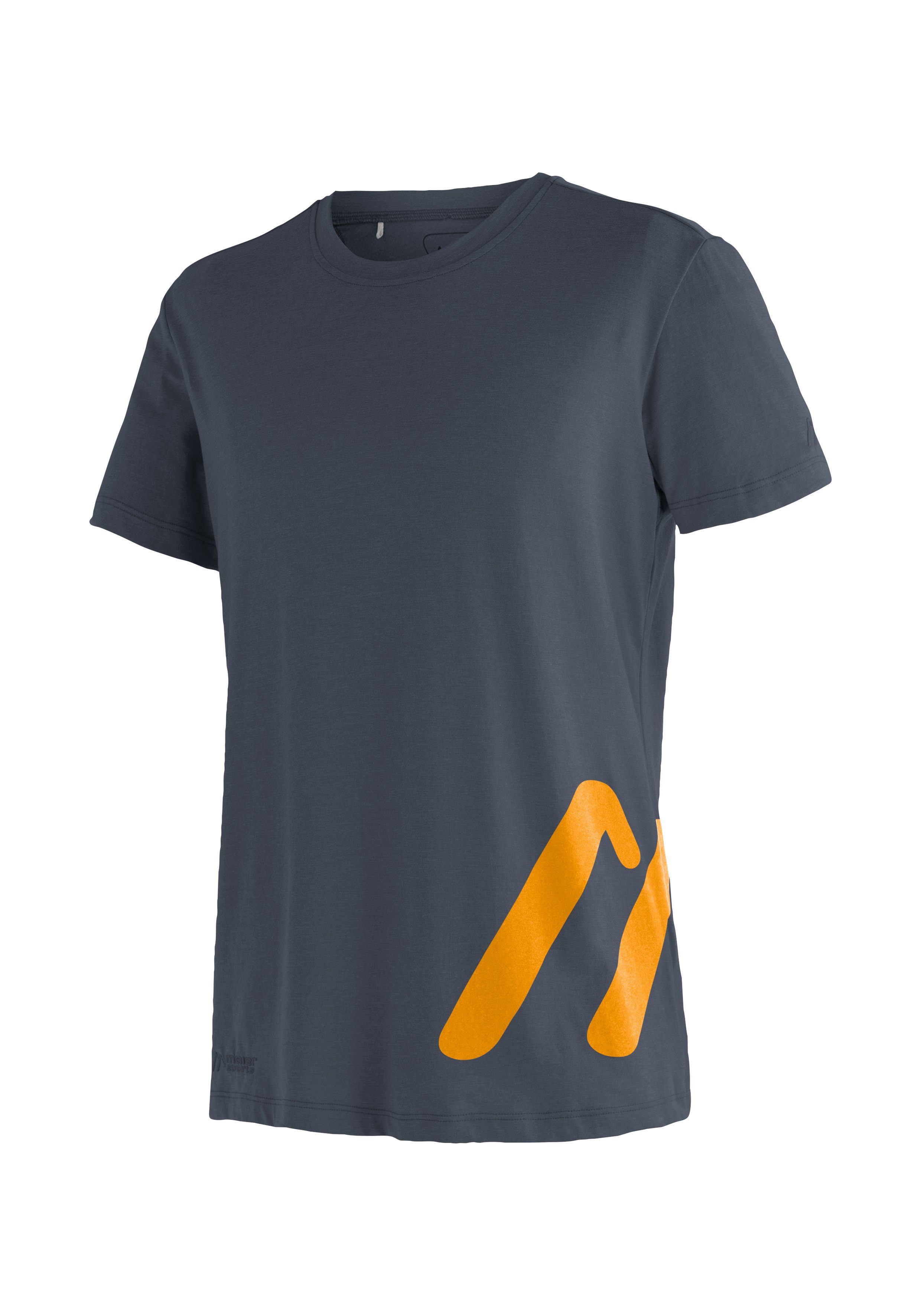graphit mit und M Logo für Print Maier Kurzarmshirt Sports T-Shirt Freizeit Herren Tee Wandern