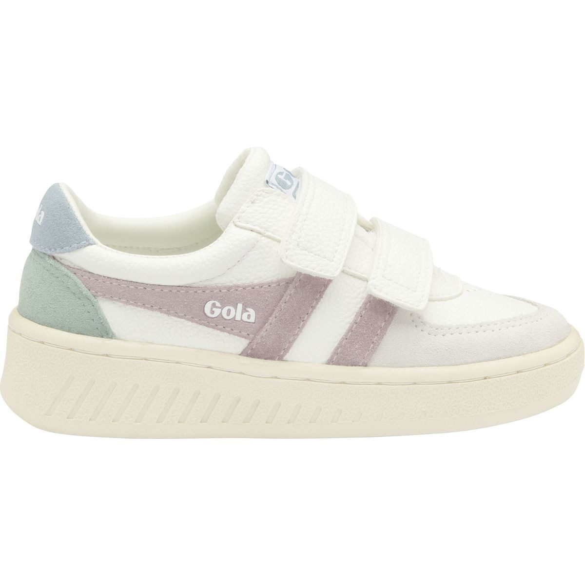 Gola Grandslam Trident Strap Sneaker Kids Outdoorschuh Stylischer Kindersneaker mit Klettverschluss und Farbakzenten für