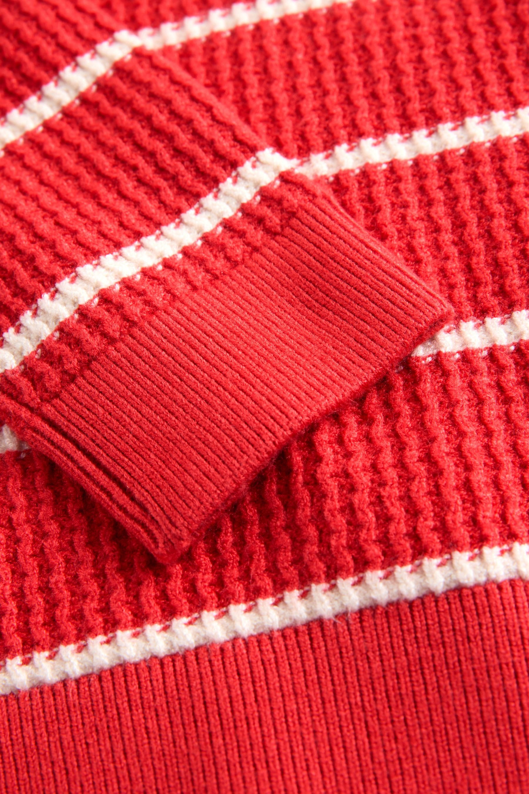 Next Strickpullover Gestreifter Henley-Strickpullover (1-tlg)