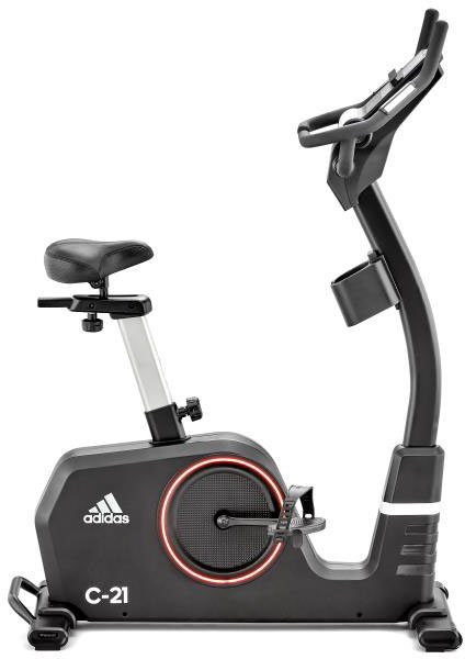 adidas Performance Ergometer C-21BT (mit Tablet-Halterung, LED-Beleuchtung, mit Bluetooth und App-Funktion), 150 kg max. Benutzergewicht, Fahrrad, 24 Widerstandsstufen