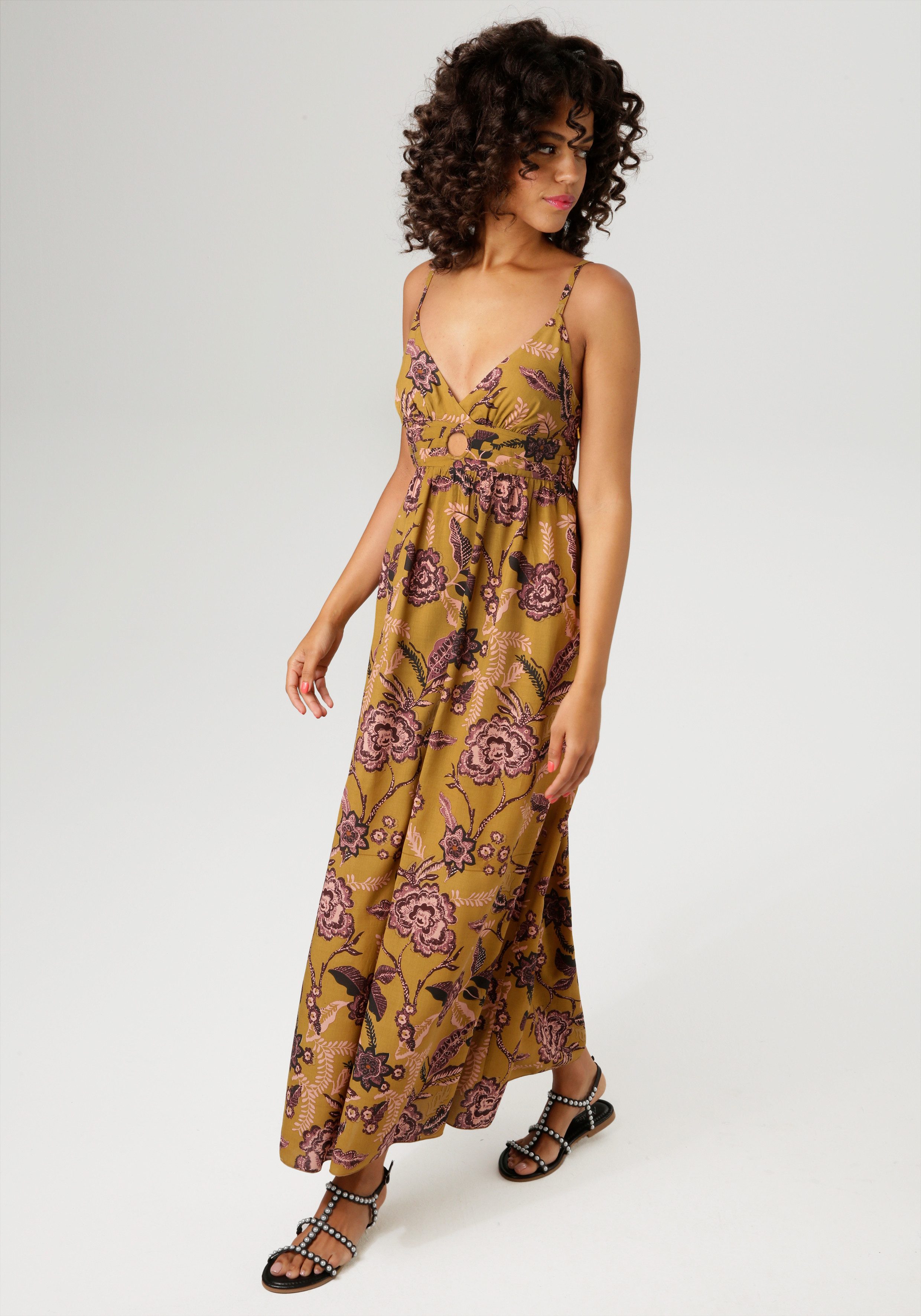 Aniston CASUAL Sommerkleid mit farbharmonischen, großflächigen günstig online kaufen