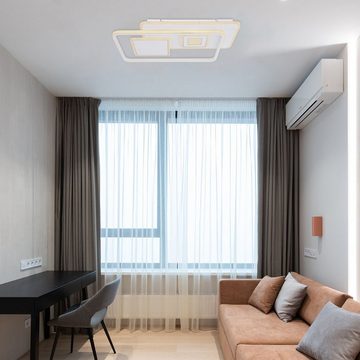 Globo Deckenleuchte Deckenleuchte LED Wohnzimmer Deckenlampe Farbwechsel Dimmbar 65cm, Fernbedienung, modern, LED fest integriert, Warmweiß, Schlafzimmer, Esszimmer, Küche, Flur