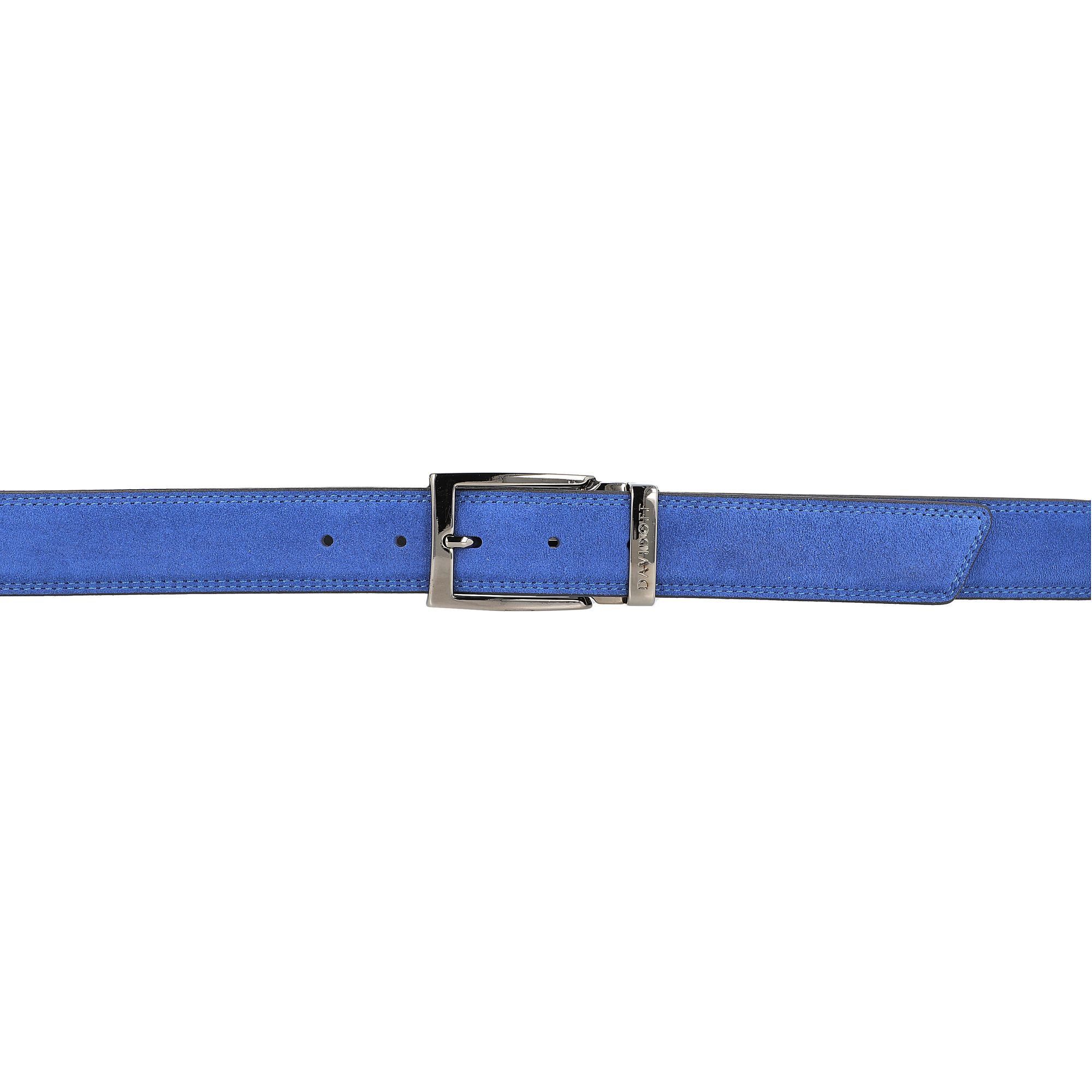 blau DAVIDOFF Dornschließe Essentials Ledergürtel