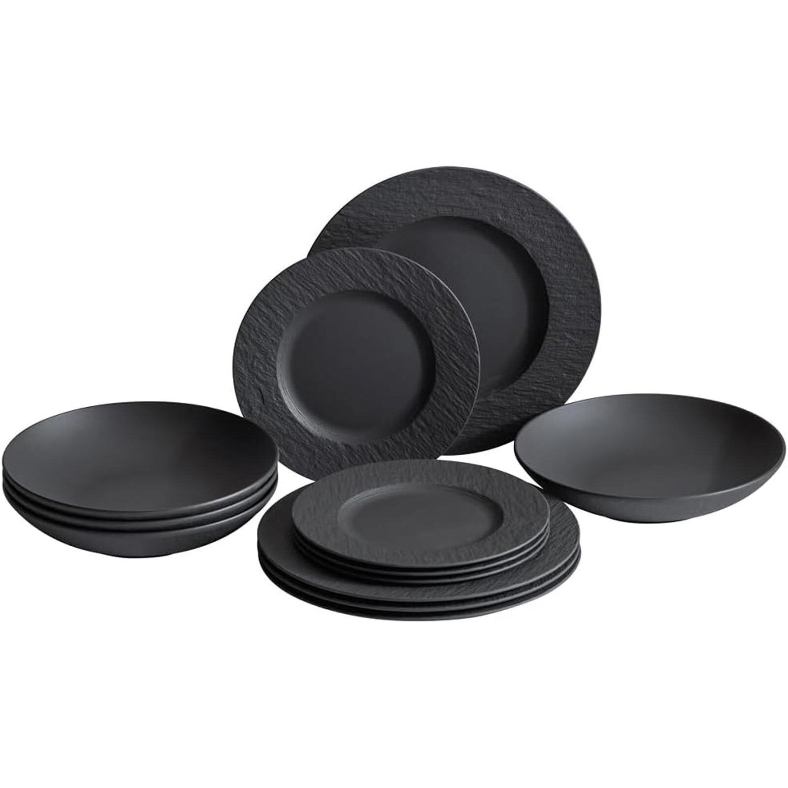 Villeroy & Boch Tafelservice Manufacture Rock Tafelservice 12er Set (12-tlg), 4 Personen, Porzellan