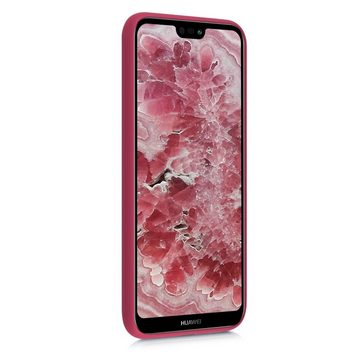 kwmobile Handyhülle Hülle für Huawei P20 Lite, Hülle Silikon - Soft Handyhülle - Handy Case Cover - Granatapfelrot