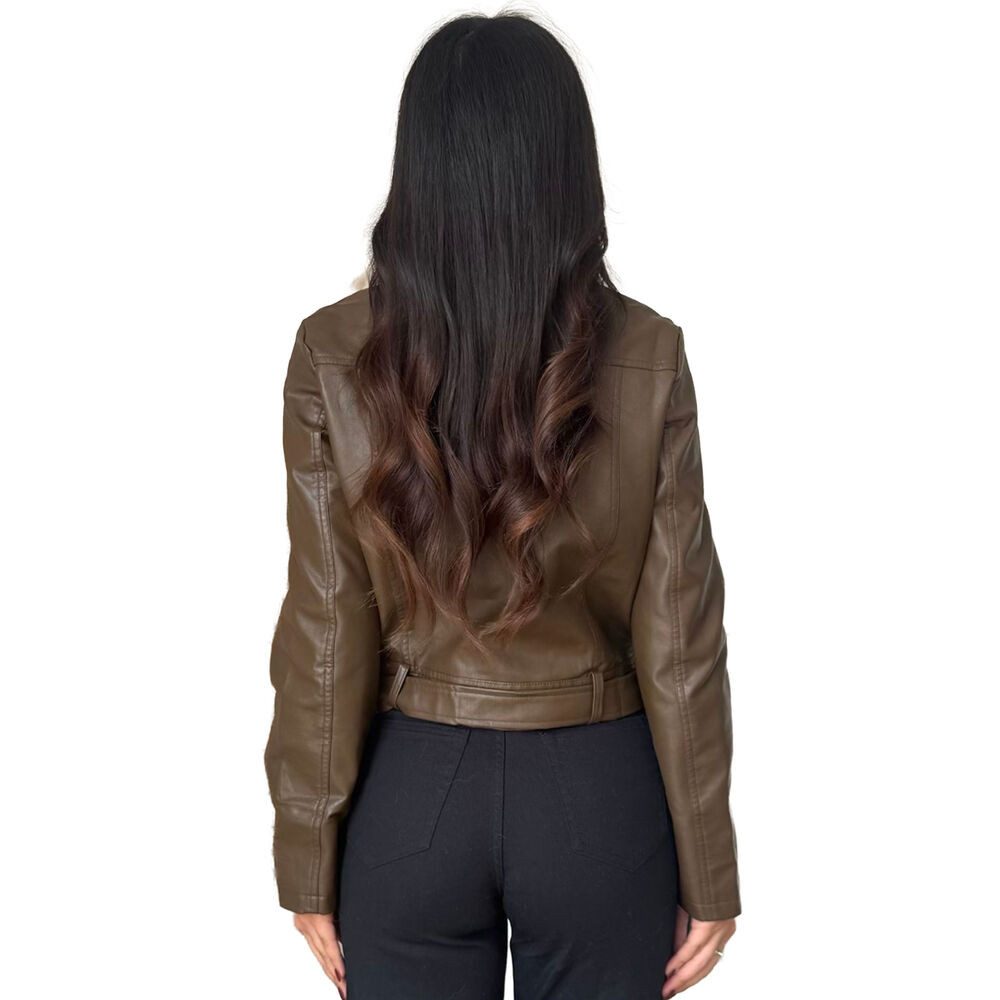 Ital-Design Lederimitatjacke Cropped Kunstlederjacke für Damen – Trendig & günstig online kaufen
