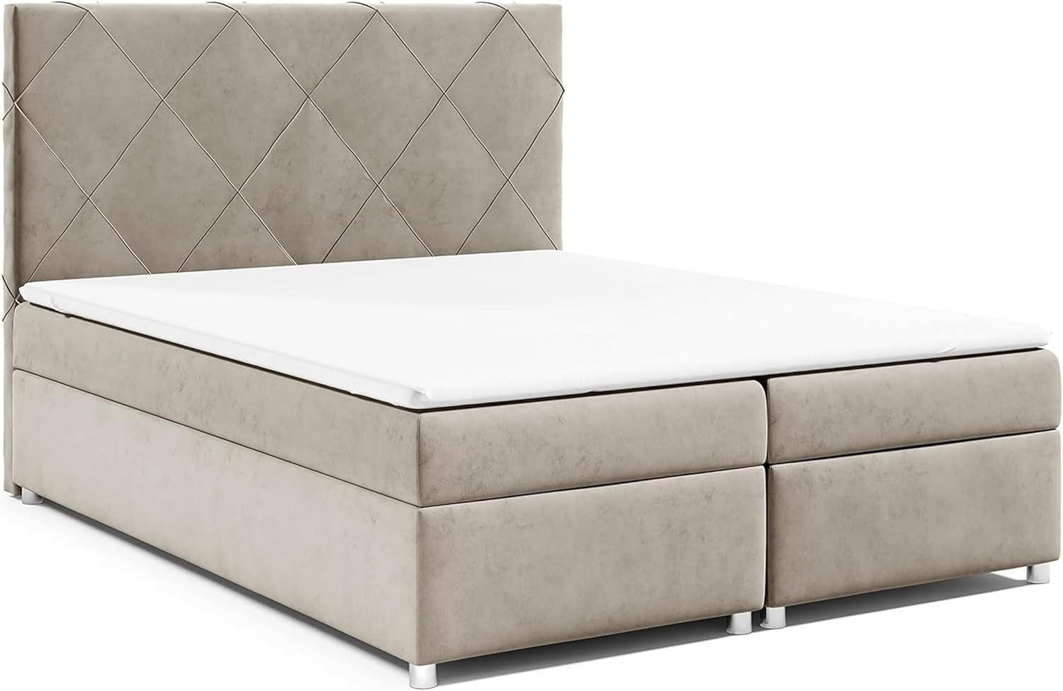 Best for Home Boxspringbett Boxspringbett Trinity K-7 mit Bettkasten & 7 cm Topper, H3 Komfort (140x200 160x200 180x200 200x200 cm), Handwerksqualität, TOP Preis-Leistungs-Verhältnis