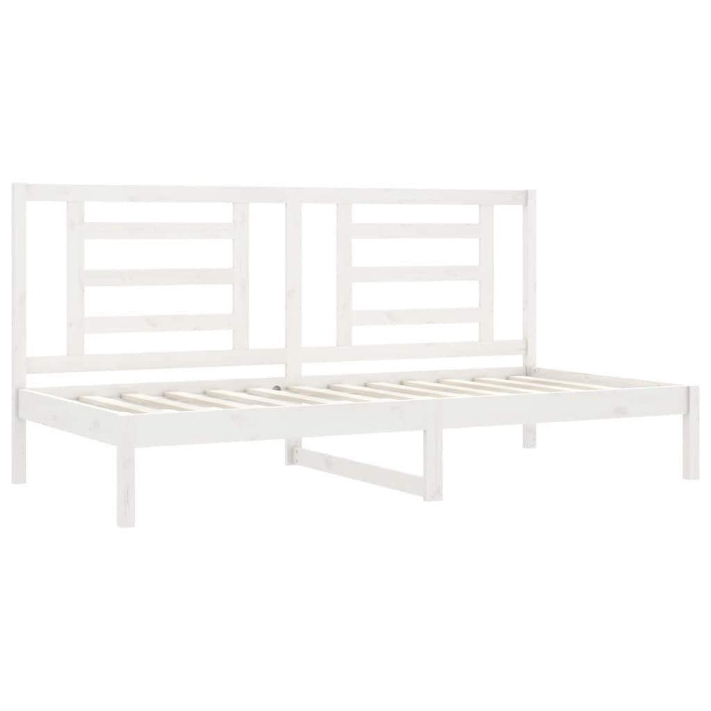 vidaXL Bett Tagesbett ohne Matratze Weiß 90x200 cm Massivholz Kiefer
