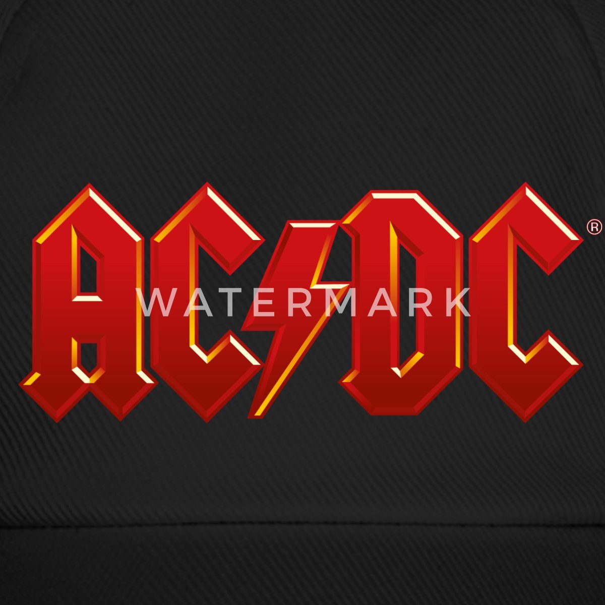 Spreadshirt Baseball Cap AC/DC Klassisches Logo Mit Blitz Baseballkappe (1-St)