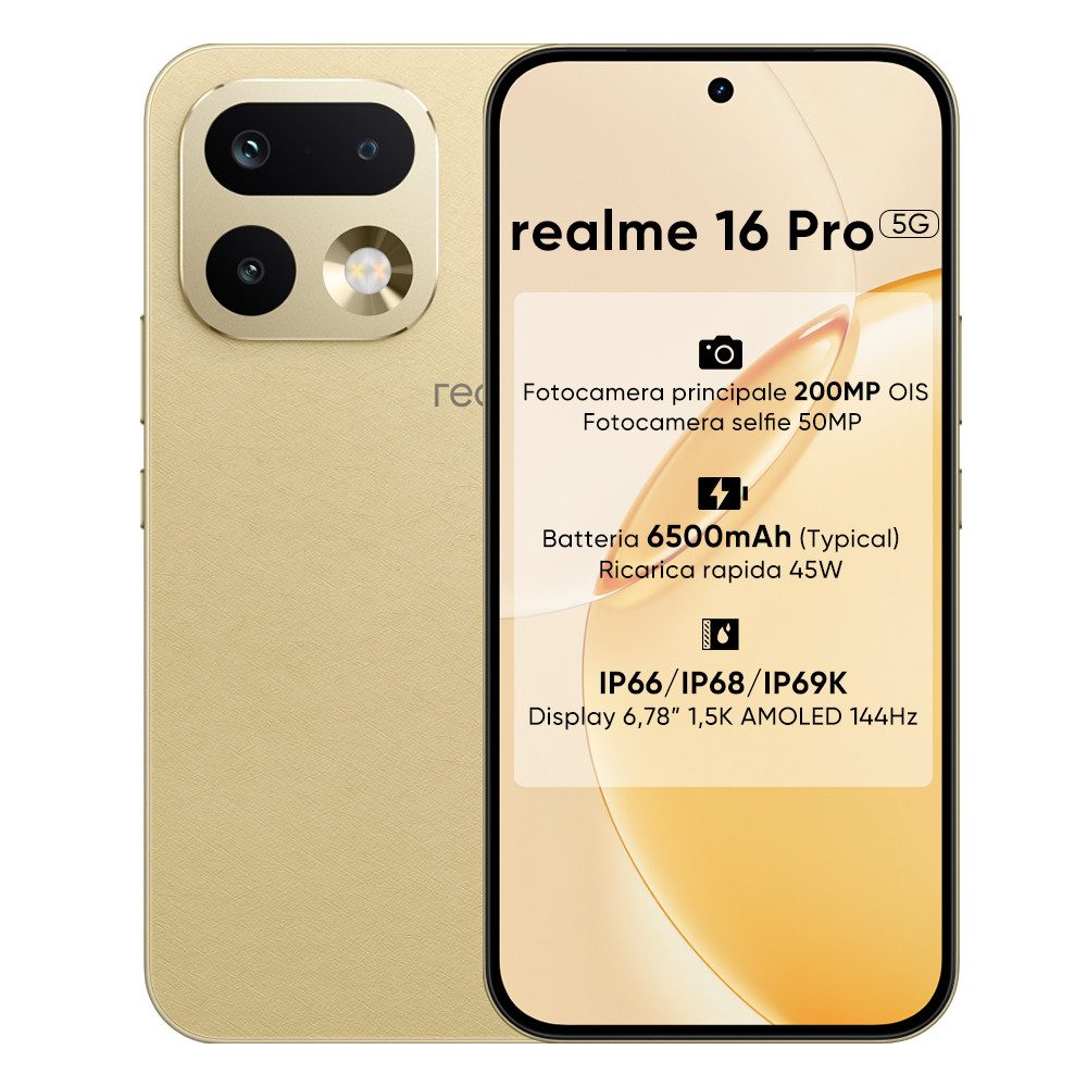 Realme Realme 16 Pro 5G 200MP Ultra-Klarer Kamera, 6500mAh Akku Smartphone (6.78 Zoll, 256 GB Speicherplatz)