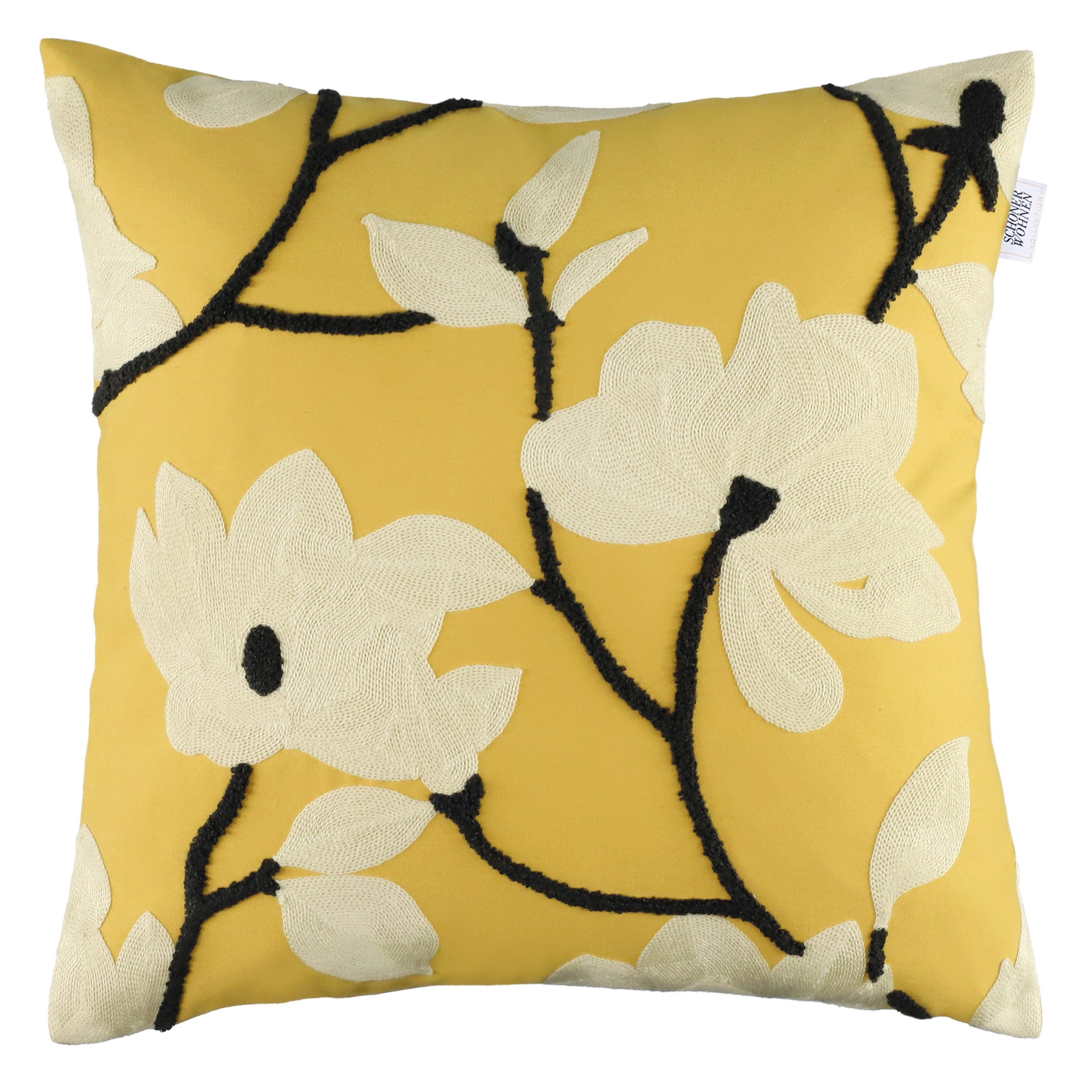 SCHÖNER WOHNEN-Kollektion Dekokissen Fleur, bestickt, mit hohem Baumwollant günstig online kaufen