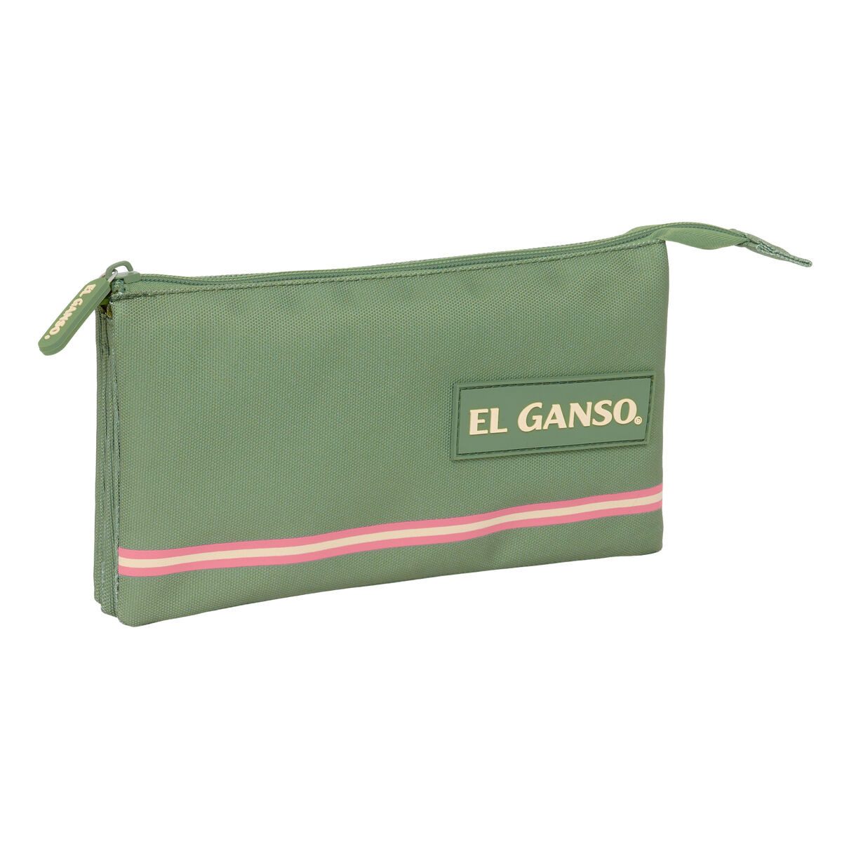 El Ganso Federtasche Dreifaches Mehrzweck-Etui El Ganso grün 22x12x3 cm