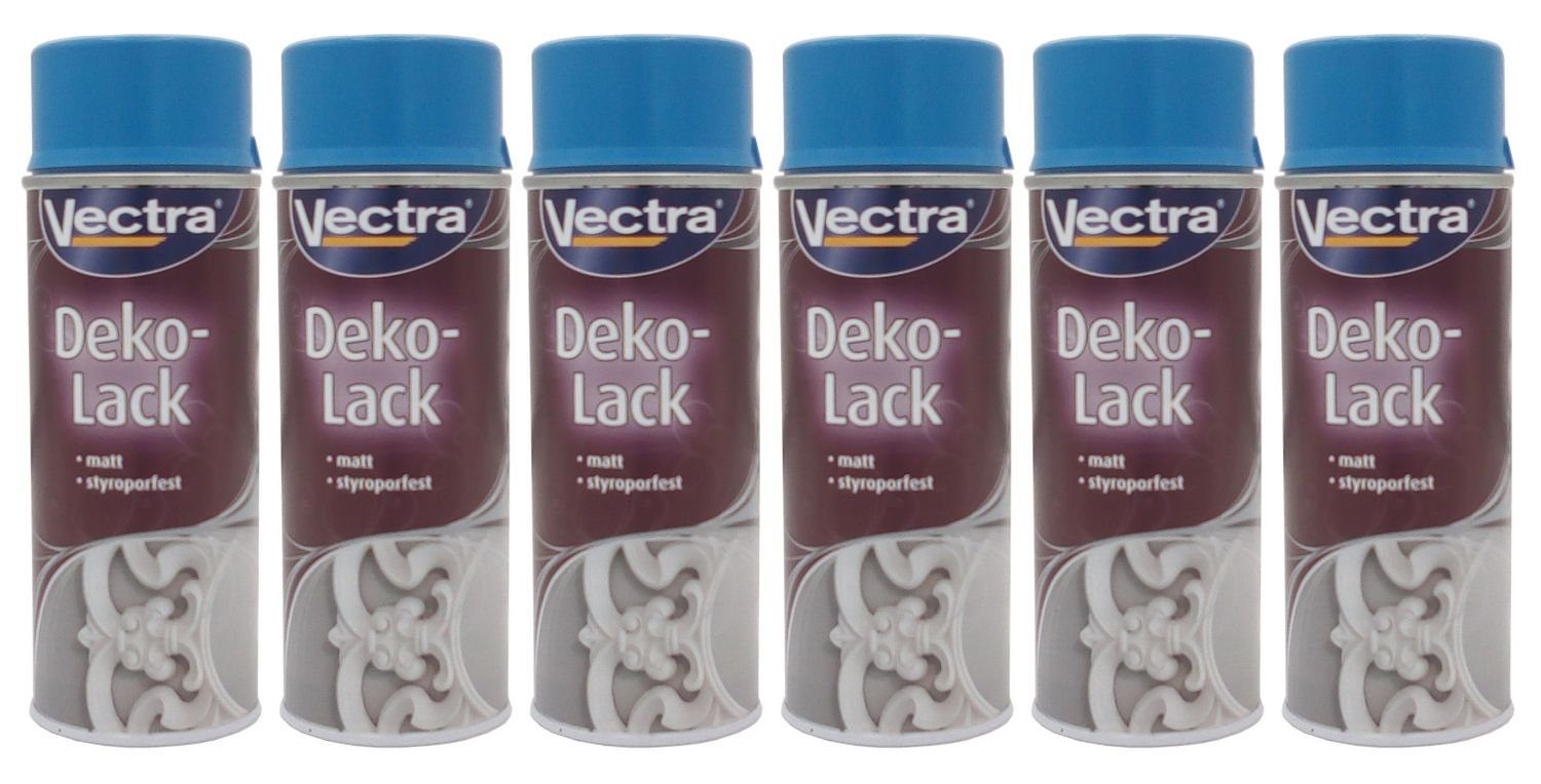 J.W. Ostendorf Vollton- und Abtönfarbe 6x Vectra® Dekolack lichtblau matt 400ml Lackspray Farbspray Sprühdose