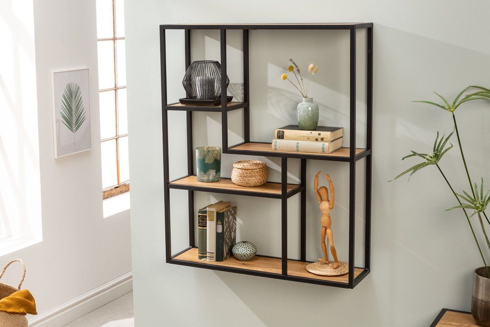 riess-ambiente Wandregal SLIM LINE 95cm natur / schwarz, Einzelartikel 1-tl günstig online kaufen