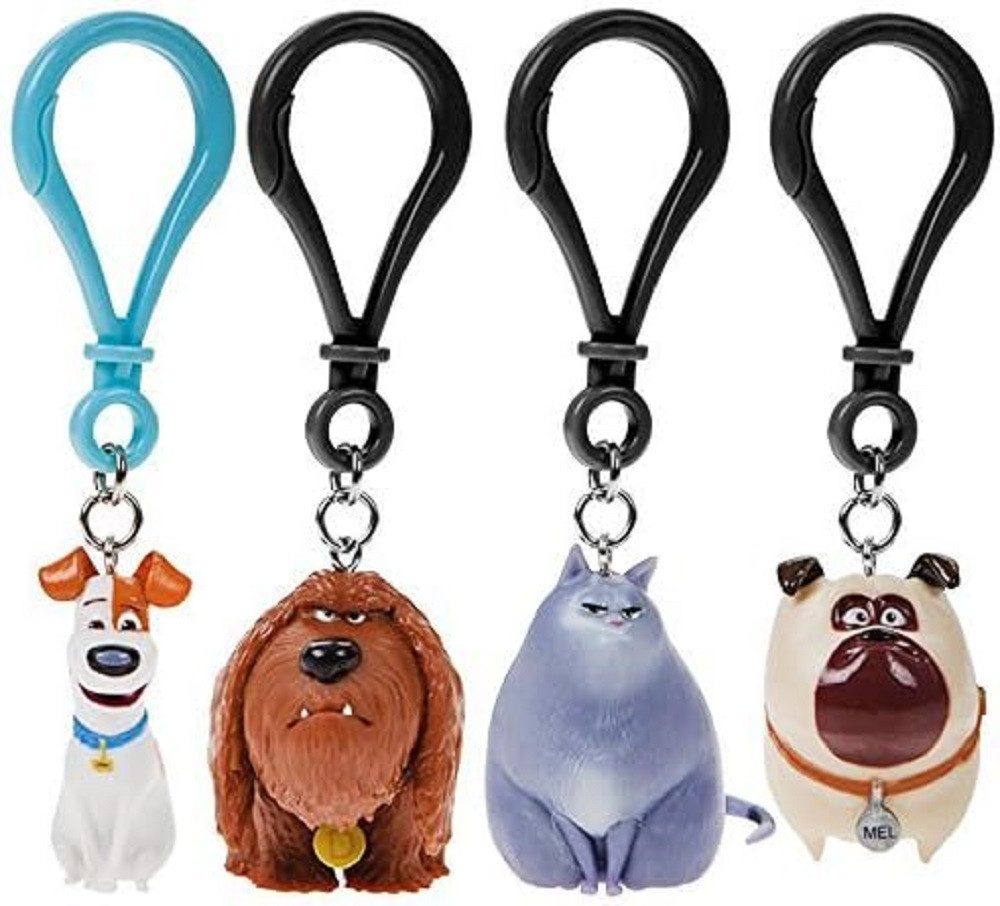 GOSH Anhänger Schlüssel Hund, Pets, Figuren, Kinder Schlüsselanhänger mit Bag Clip (4-tlg), Ein tolles Geschenk zu Geburtstag, Kindertag, Ostern, Schulanfang