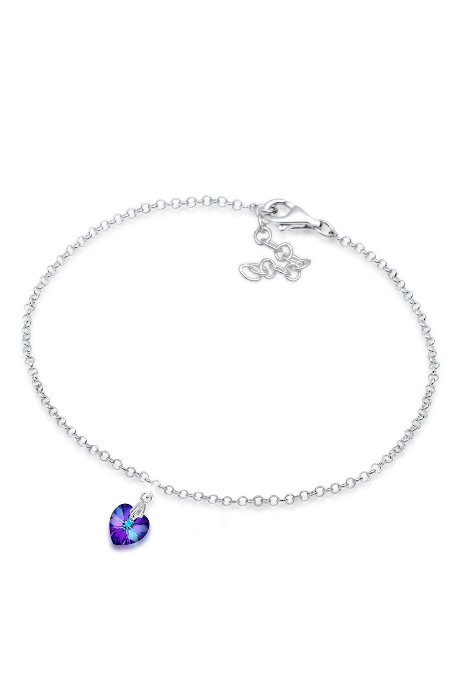 Elli Armband Herz Kristalle 925 Sterling Silber (kein Set, 1-tlg), Herz