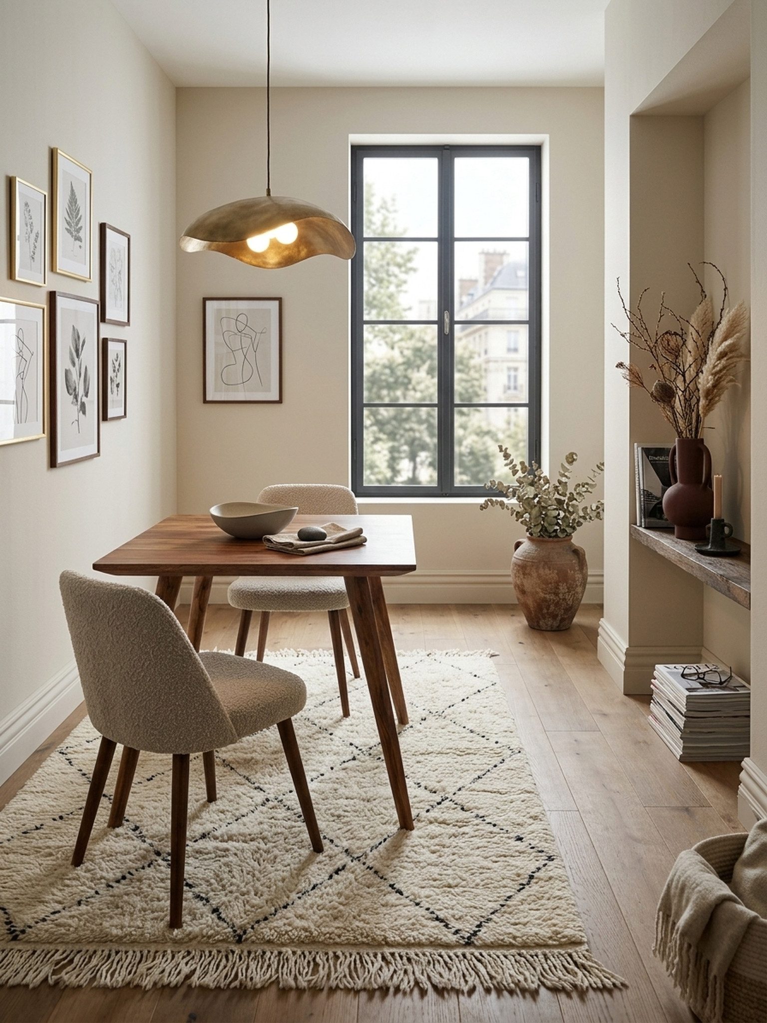 KADIMA DESIGN Esstisch Retro Landhausstil Esszimmertisch, Handgefertigt, mit Maserungen – Bild 4 von 5