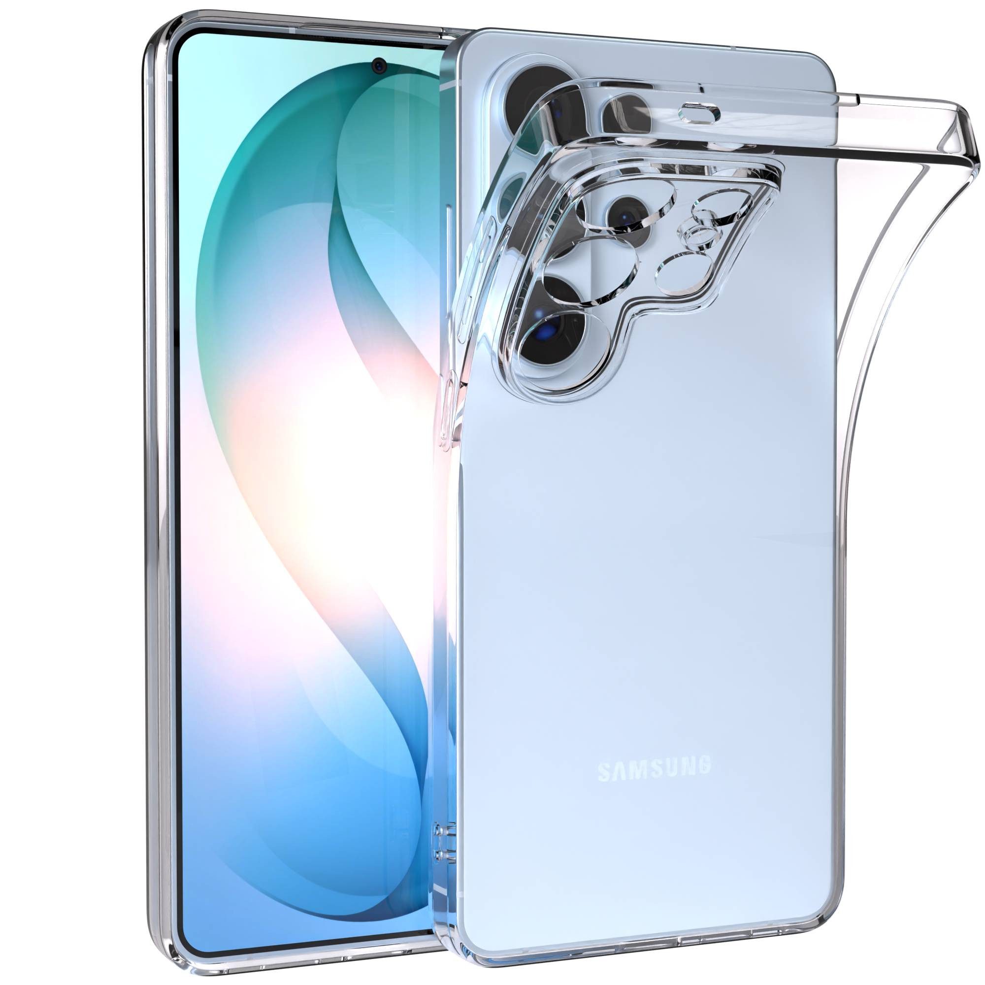 EAZY CASE Handyhülle Slimcover Clear für Galaxy S26 Serie 6,9 Zoll, durchsichtige Hülle Ultra Dünn Silikon Backcover TPU Telefonhülle Klar