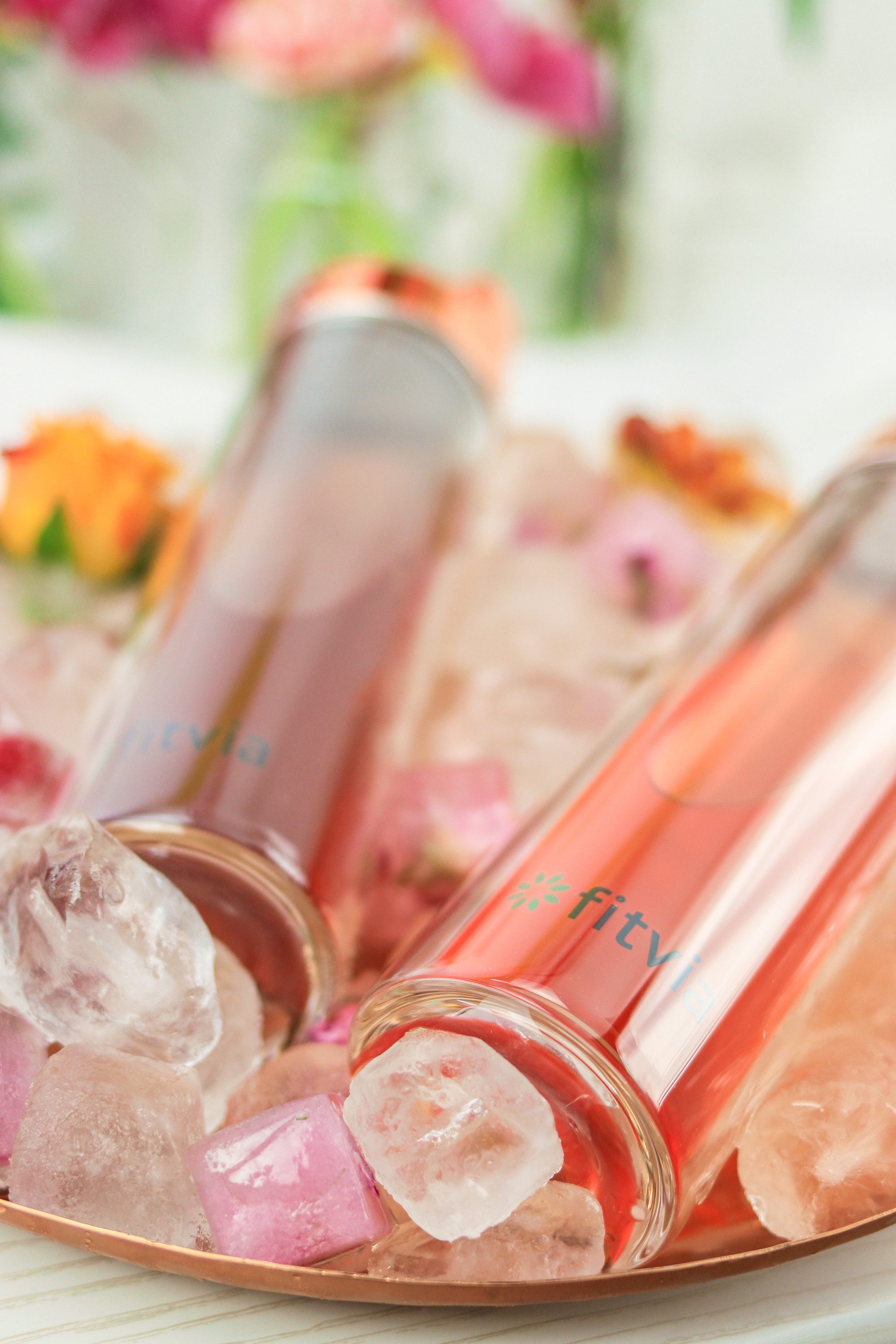 fitvia Thermoflasche Thermoflasche "rose gold", Doppelverglasung, Wärme- und Kältefunktion