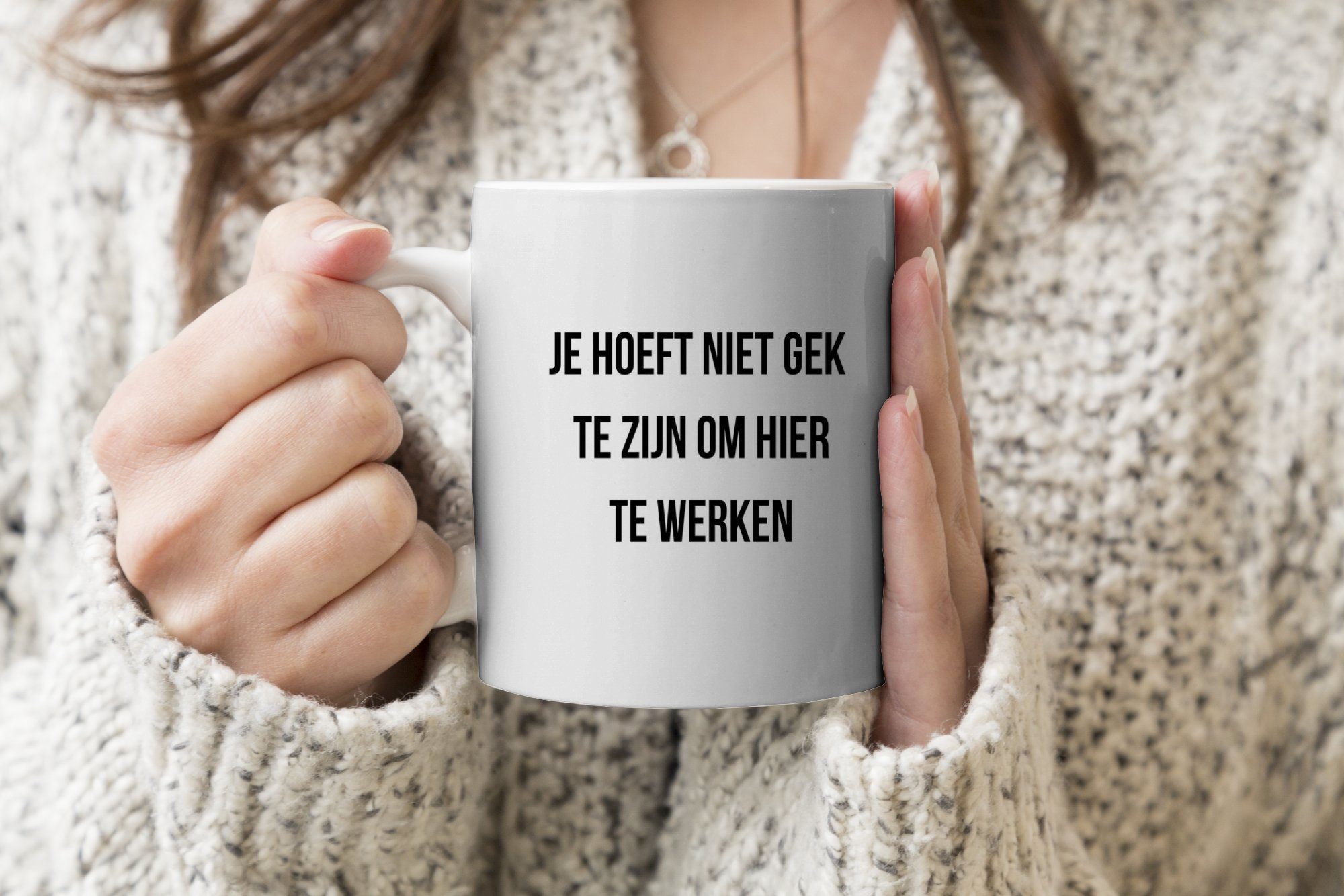 MuchoWow Tasse Teetasse, Kaffeetassen, sein, Verrückt Zitat Sprichwörter - Teetasse, - Geschenk Keramik, Becher