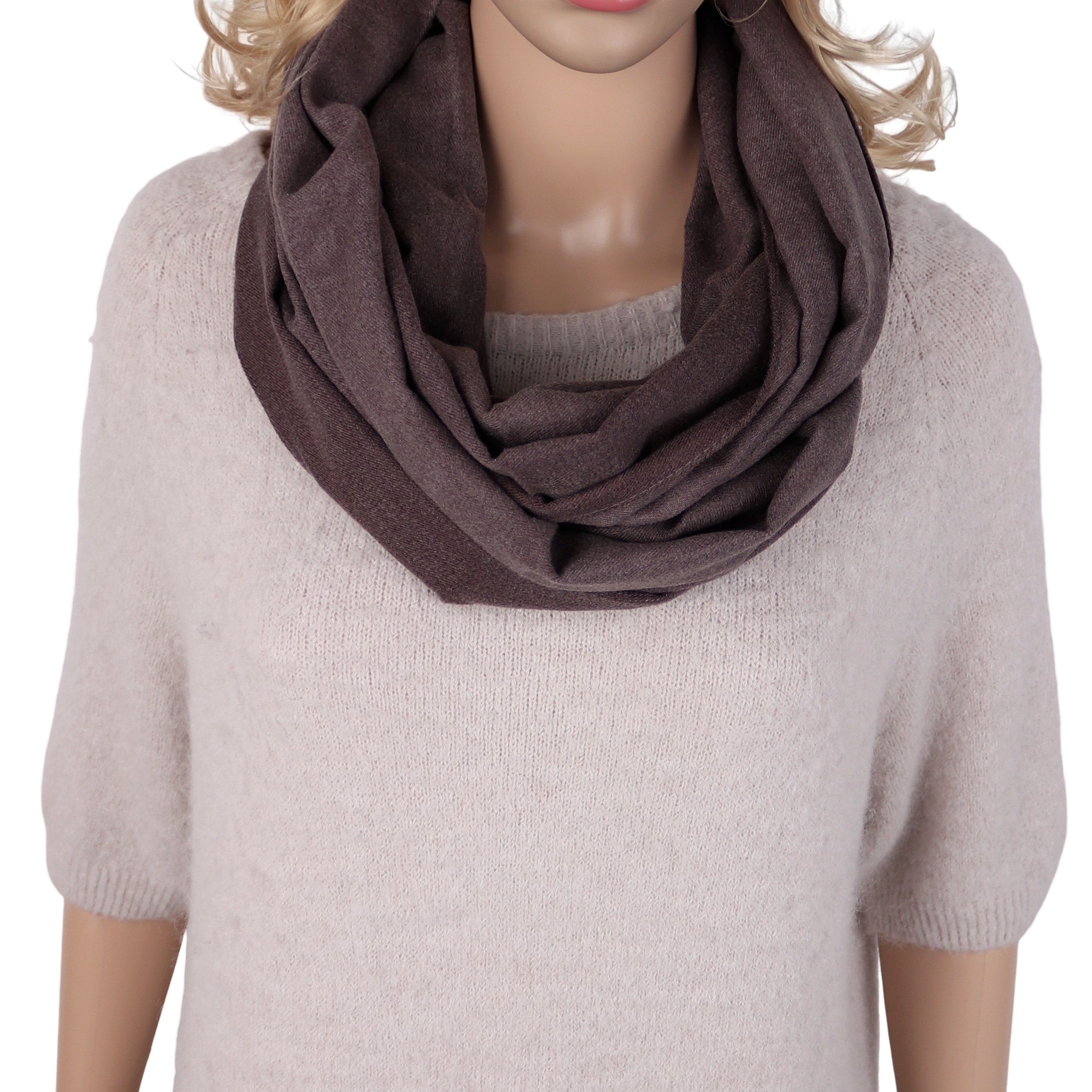 MIRROSI Loop Damen Loopschal, etwas dickerer Stoff, unifarben, (ca.160x40cm, zweimal um den Hals wickelbar, Neue Kollektion Herbst/Winter 2026), superweicher Winterschal, dicker Schlauchschal