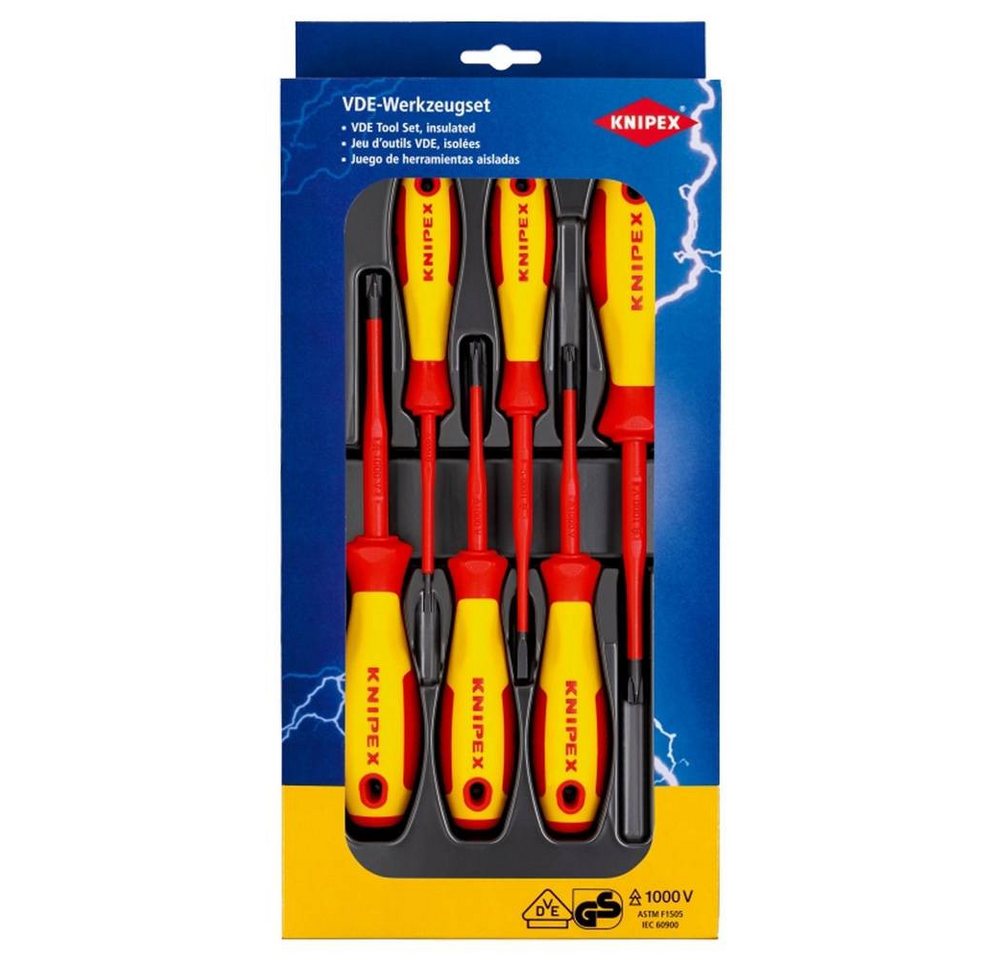 Thumbnail - Knipex Schraubendreher VDE Schraubendreher-Set 6tlg. Plus/Minus, Mehrkomponentengriff