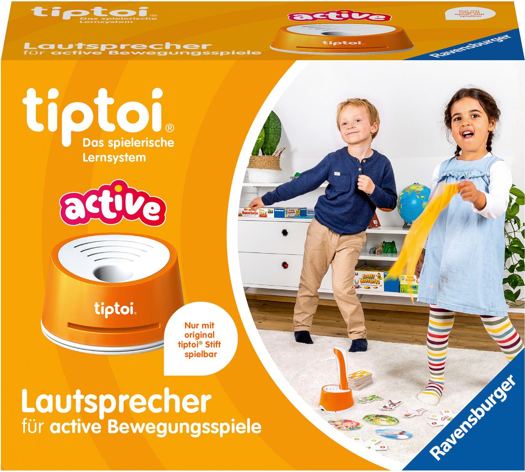 Ravensburger Spiel tiptoi® ACTIVE Lautsprecher, Bewegungsspiel, für den tiptoi®-Stift; Made in Europe