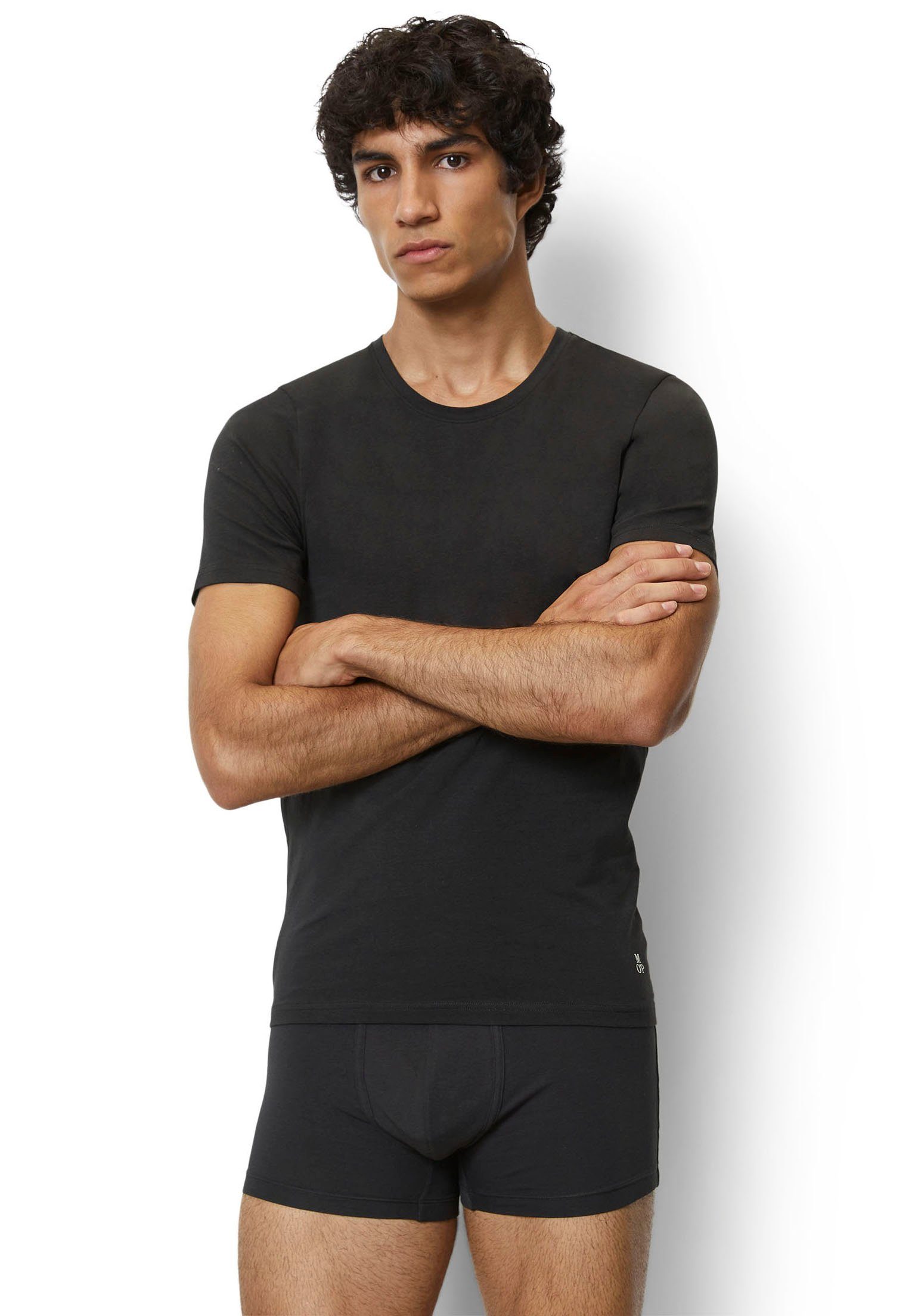 Marc 990black O'Polo 2-tlg) T-Shirt (Packung,